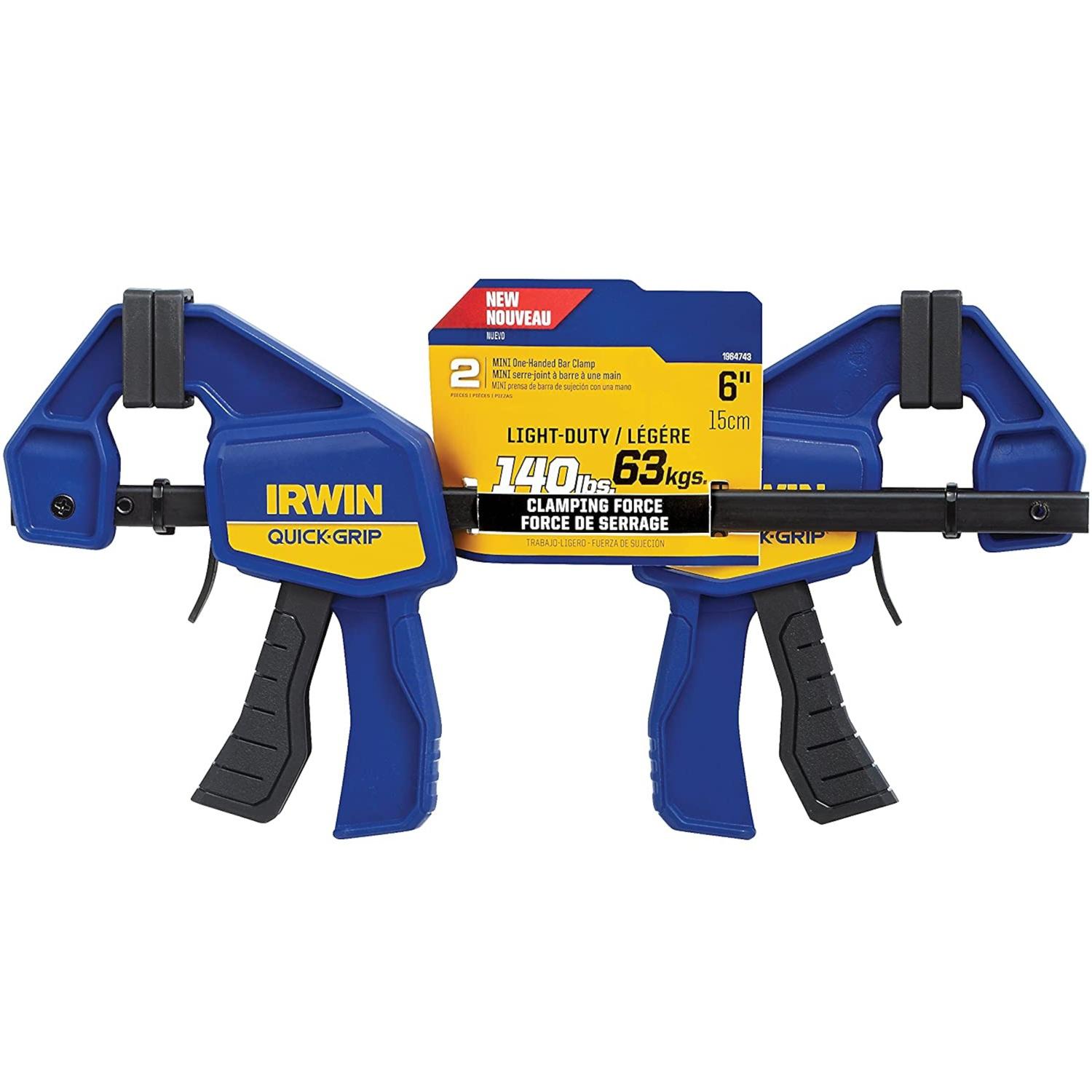 Irwin Quick-Grip 6 in. X 2-7/16 in. D Bar Clamp 100 lb