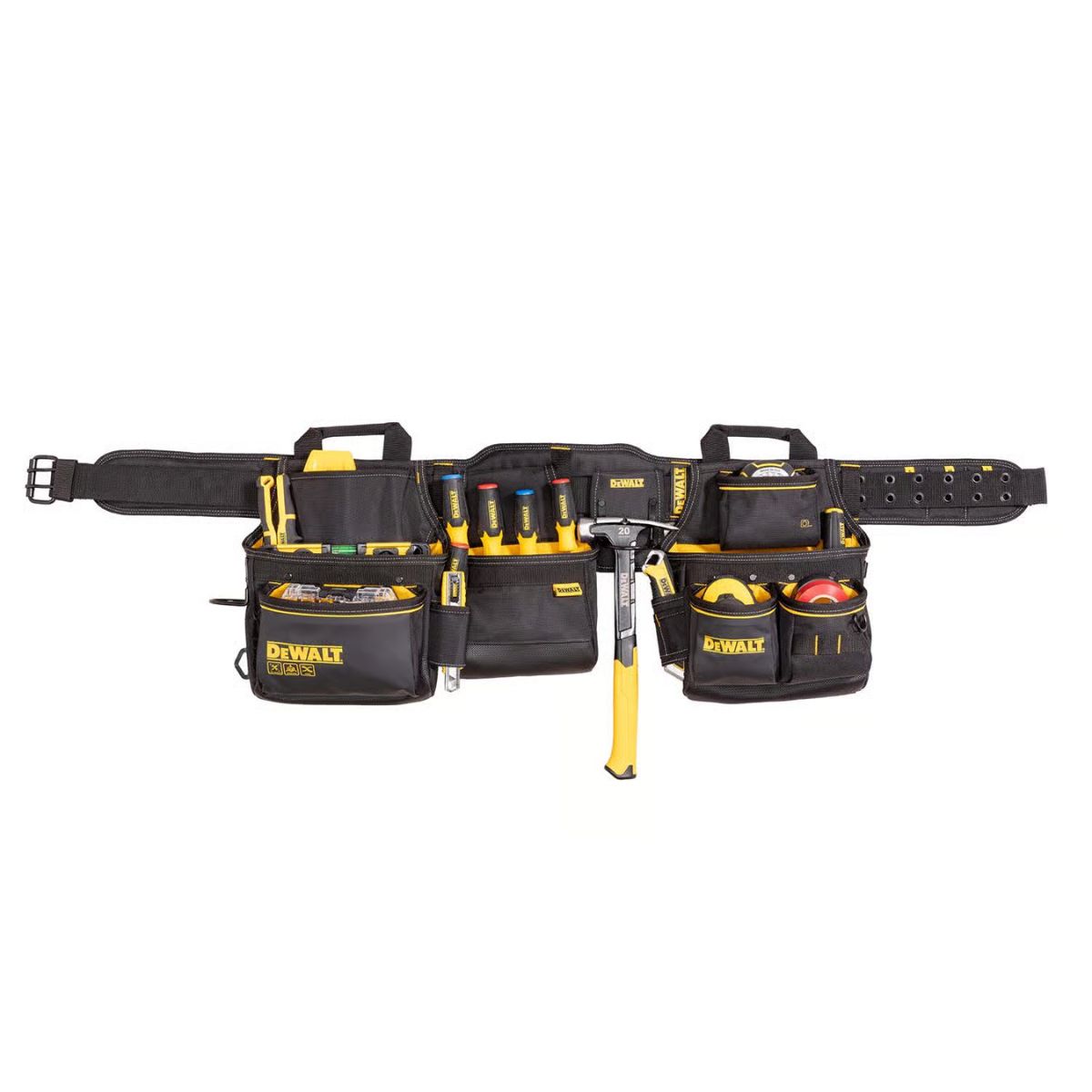 DEWALT 26 pocket Ballistic Nylon Professional Tool Rig Black/Yellow