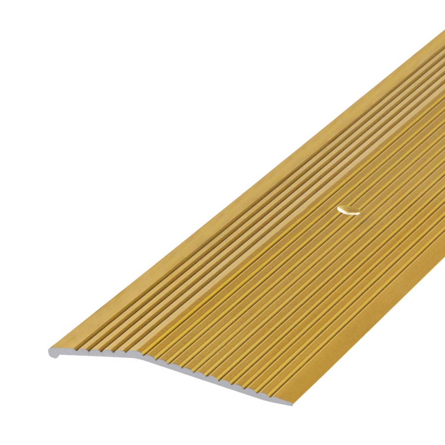M-D Building Products 0.375 in. H X 2 in. W X 72 in. L Prefinished Satin Brass Aluminum Carpet Trim