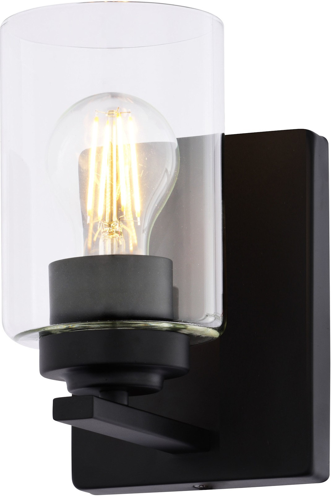 Vaxcel Lighting W0523 Park Ridge 8 in. Tall Bathroom Sconce - Black