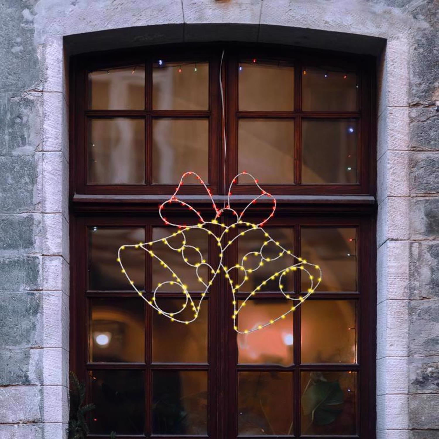 Celebrations LED Multi Bell Silhouette 15 in. Hanging Decor