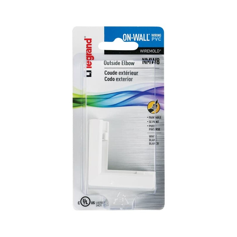 Legrand On-Wall 2 in. L Outside Elbow 1 pk