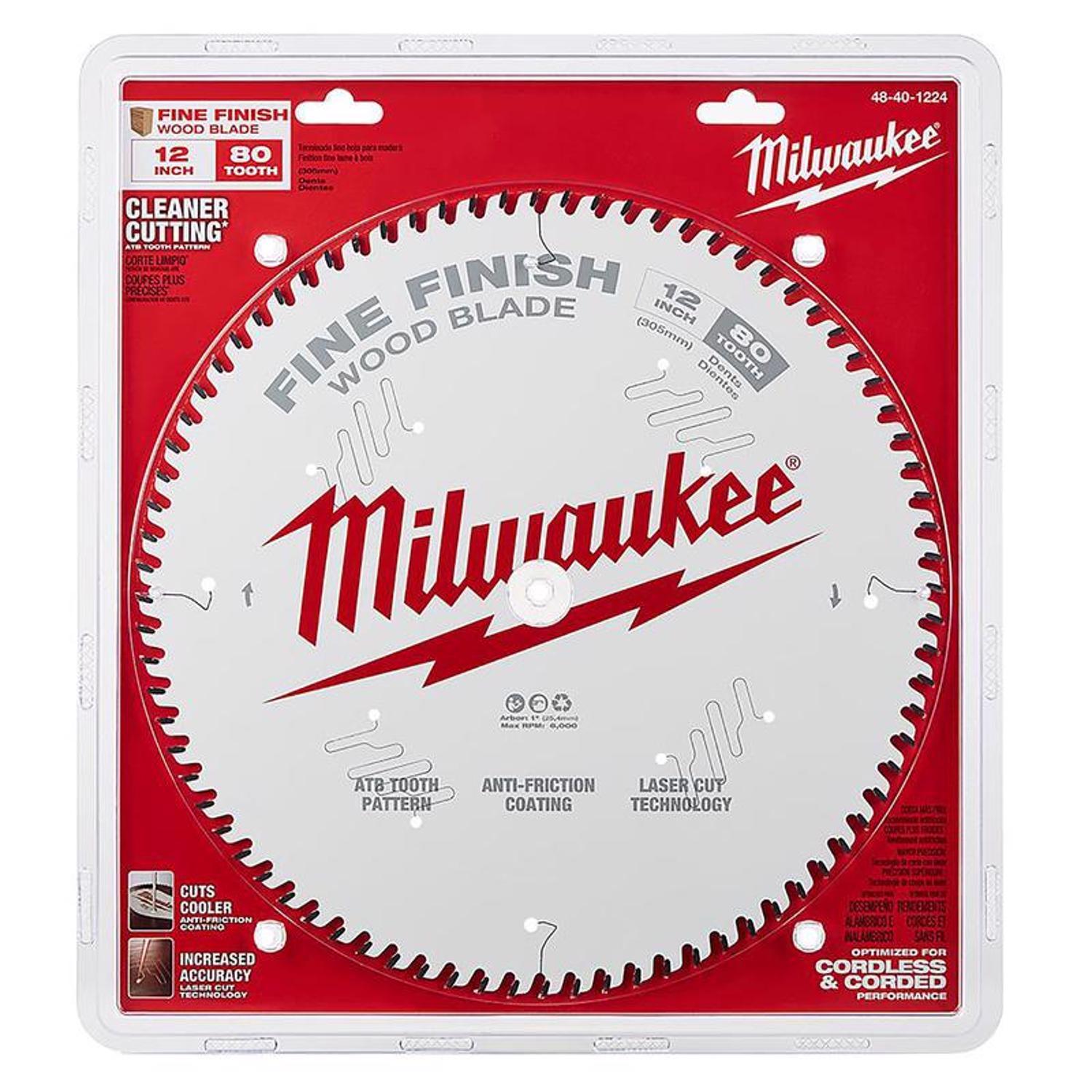 Milwaukee 12 in. D X 1 in. Fine Finish Tungsten Carbide Circular Saw Blade 80 teeth 1 pk