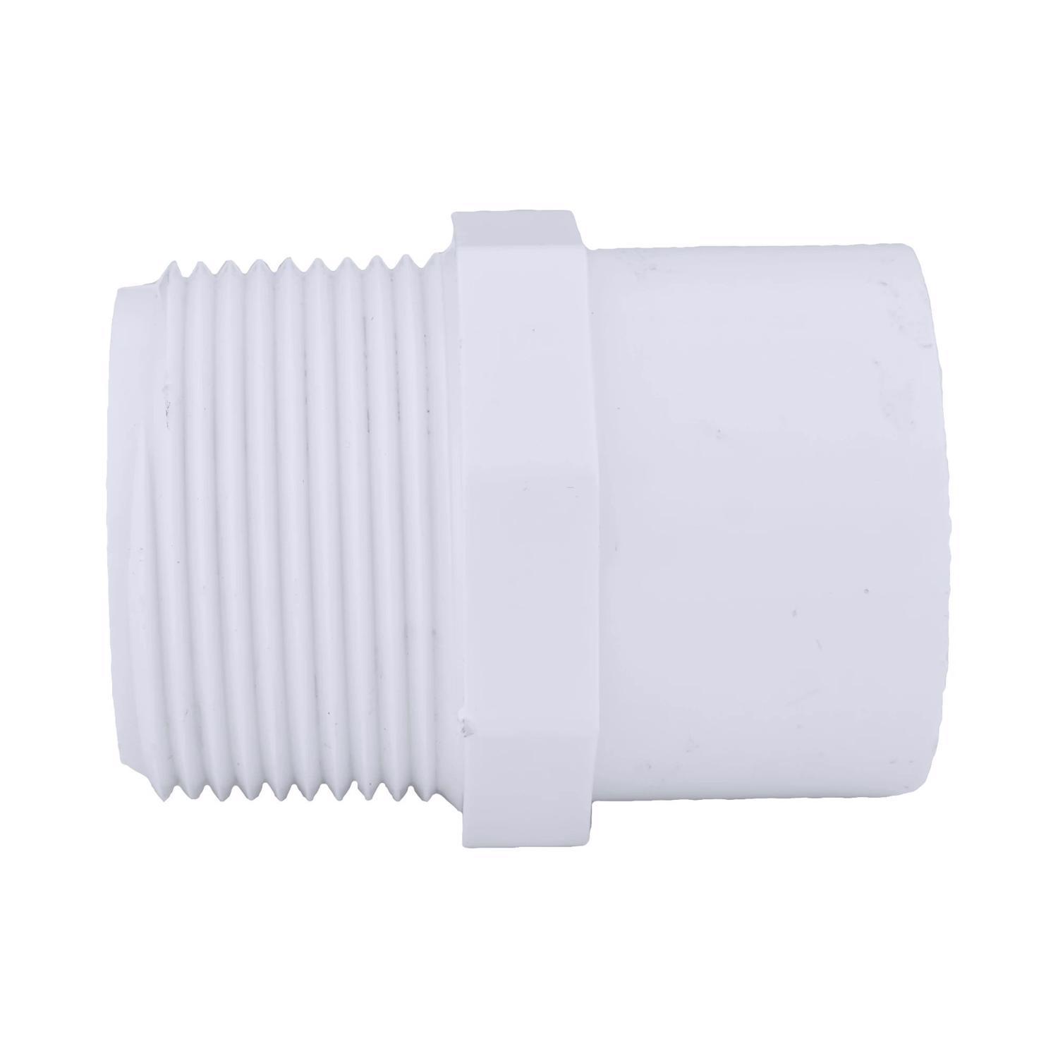 Charlotte Pipe Schedule 40 1-1/4 in. MPT X 1-1/2 in. D Slip PVC Pipe Adapter 1 pk