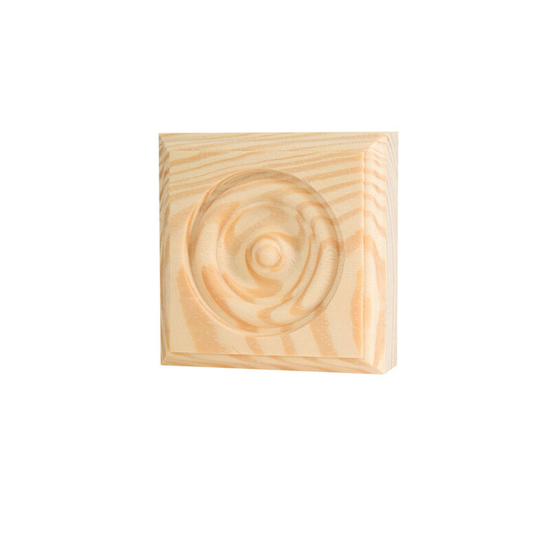 Alexandria Moulding Casing Trim Block Pine 3-3/4in. H x 3-3/4in. W x 1in. D