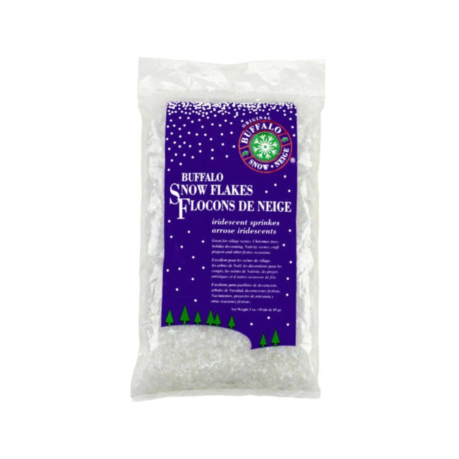 Buffalo Iridescent Snowflakes Table Decor Polyethylene 1 pk
