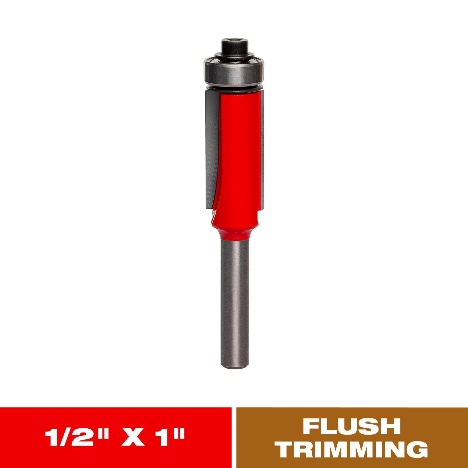 Diablo 1/2 in. D X 2-13/16 in. L Carbide Bearing Flush Trim Bit