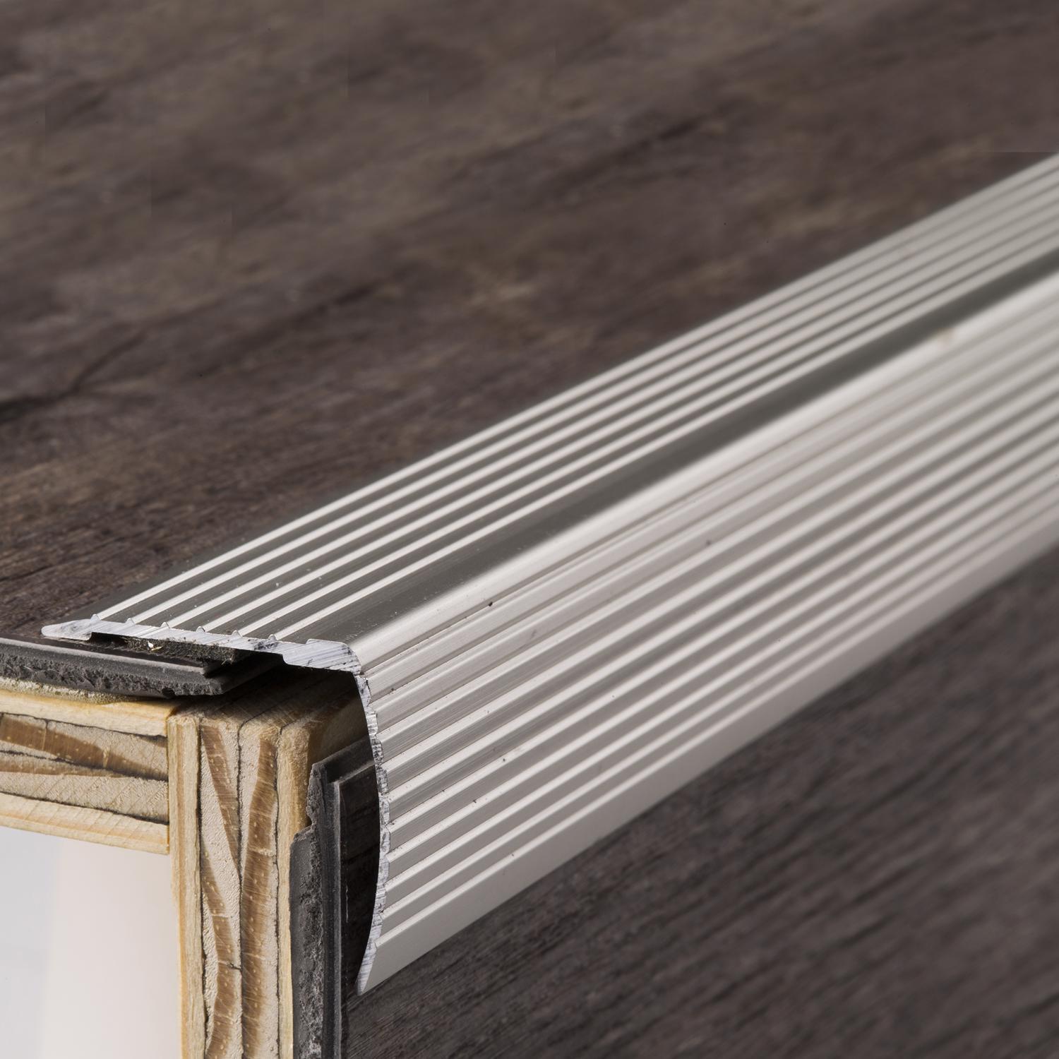 M-D Building Products CINCH 1.125 in. H X 1.125 in. W X 36 in. L Prefinished Silver Aluminum Stair E