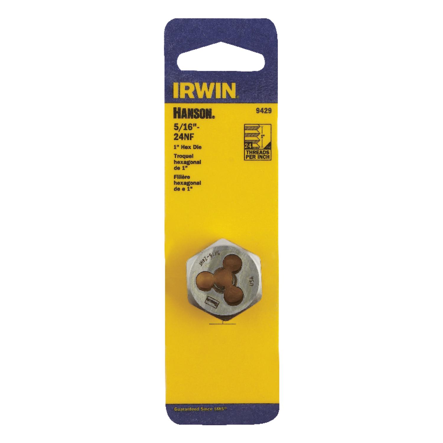 Irwin Hanson High Carbon Steel SAE Hexagon Die 5/16 in. 1 pc