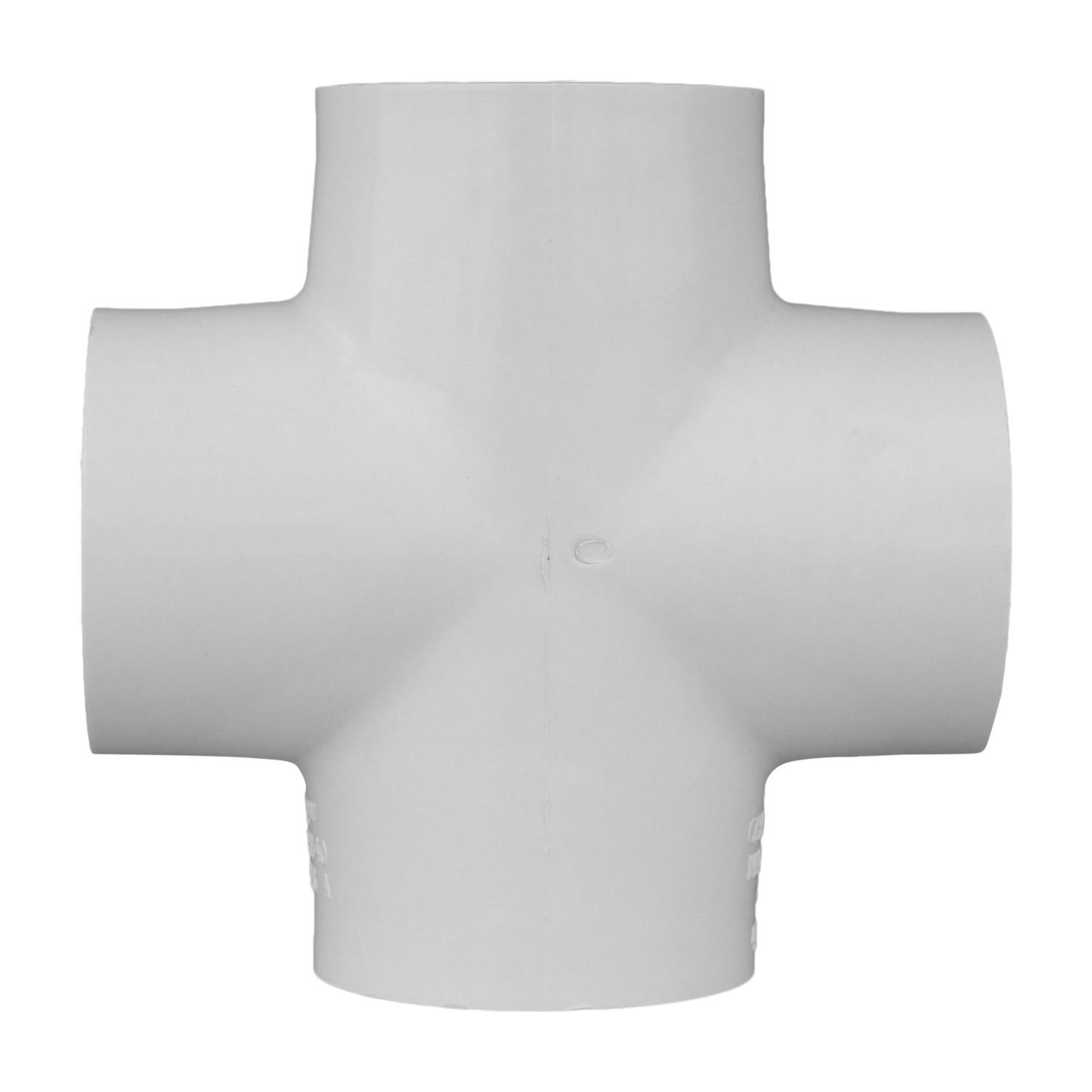 Charlotte Pipe Schedule 40 2 in. Slip X 2 in. D Slip PVC Cross 1 pk