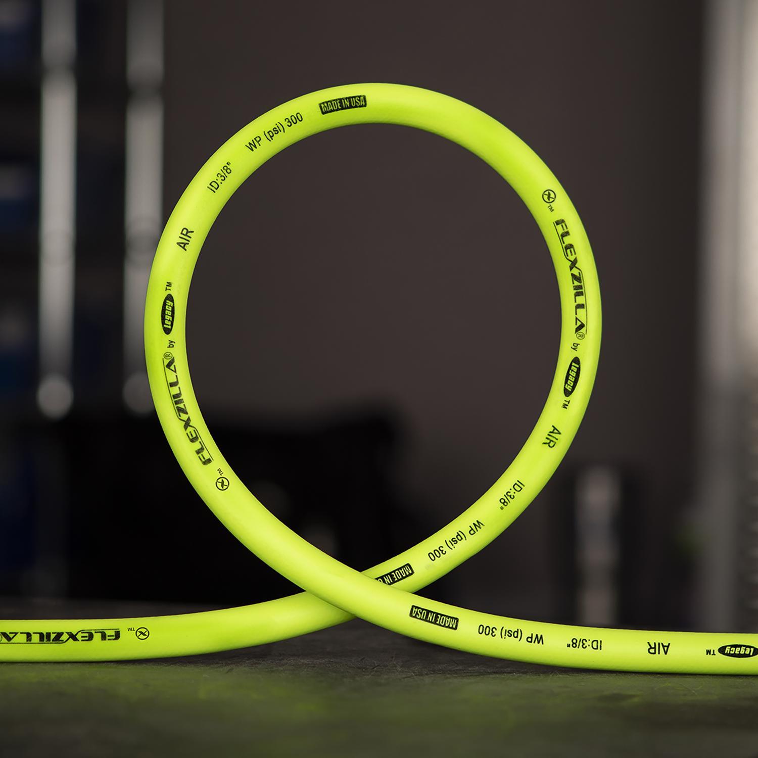 Legacy Flexzilla 50 ft. L X 3/8 in. D Hybrid Polymer Air Hose 300 psi Zilla Green