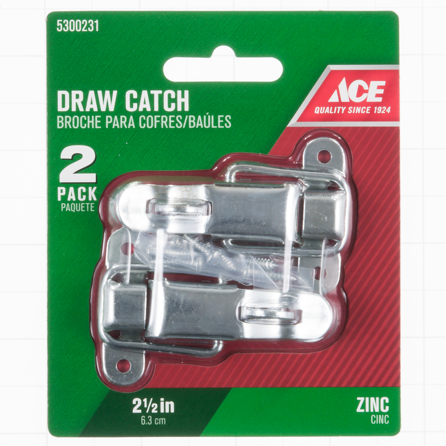 Ace ZincPlated Zinc Lockable Drawer Catch 2 pk Stine Home + Yard