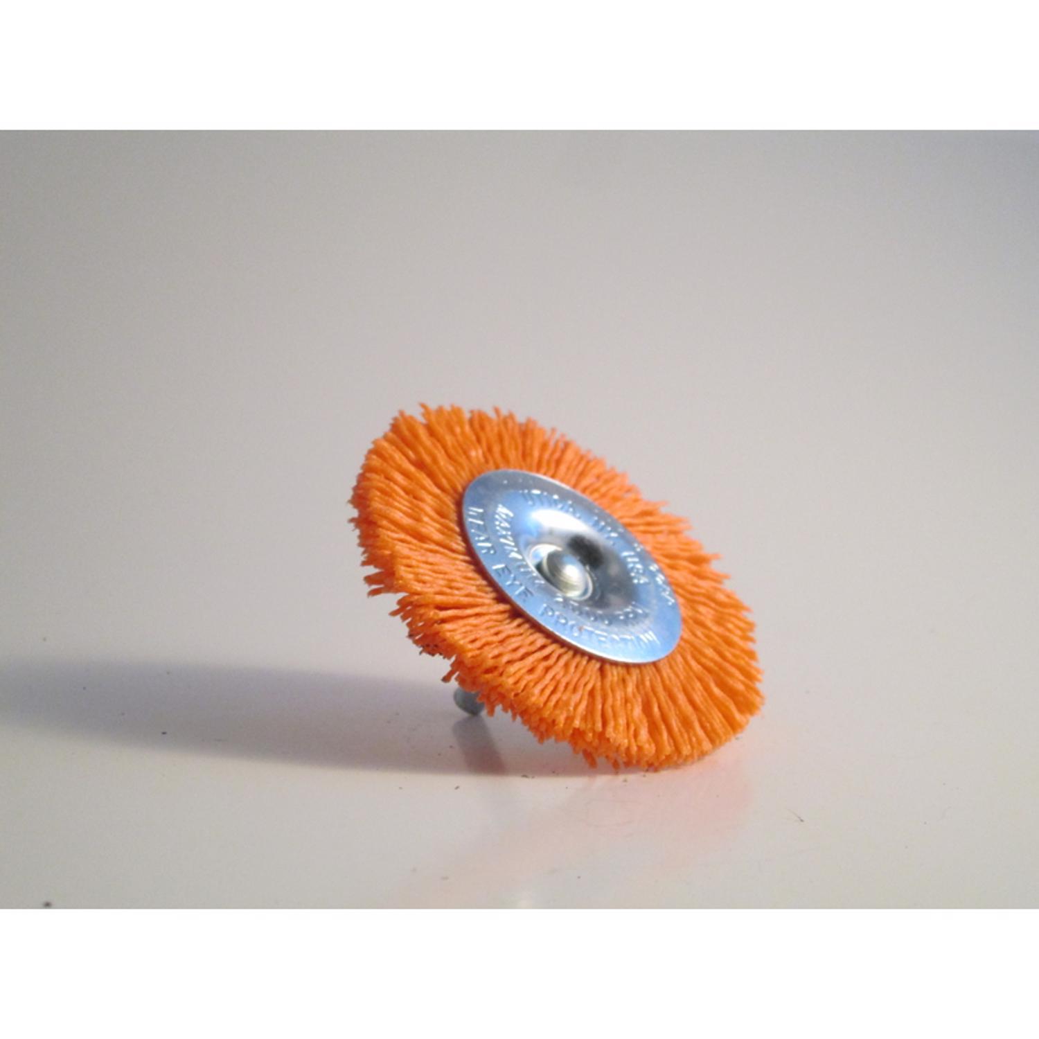 Dico Nyalox 4 in. Medium Crimped Mandrel Mounted Wheel Brush Nylon 2500 rpm 1 pc