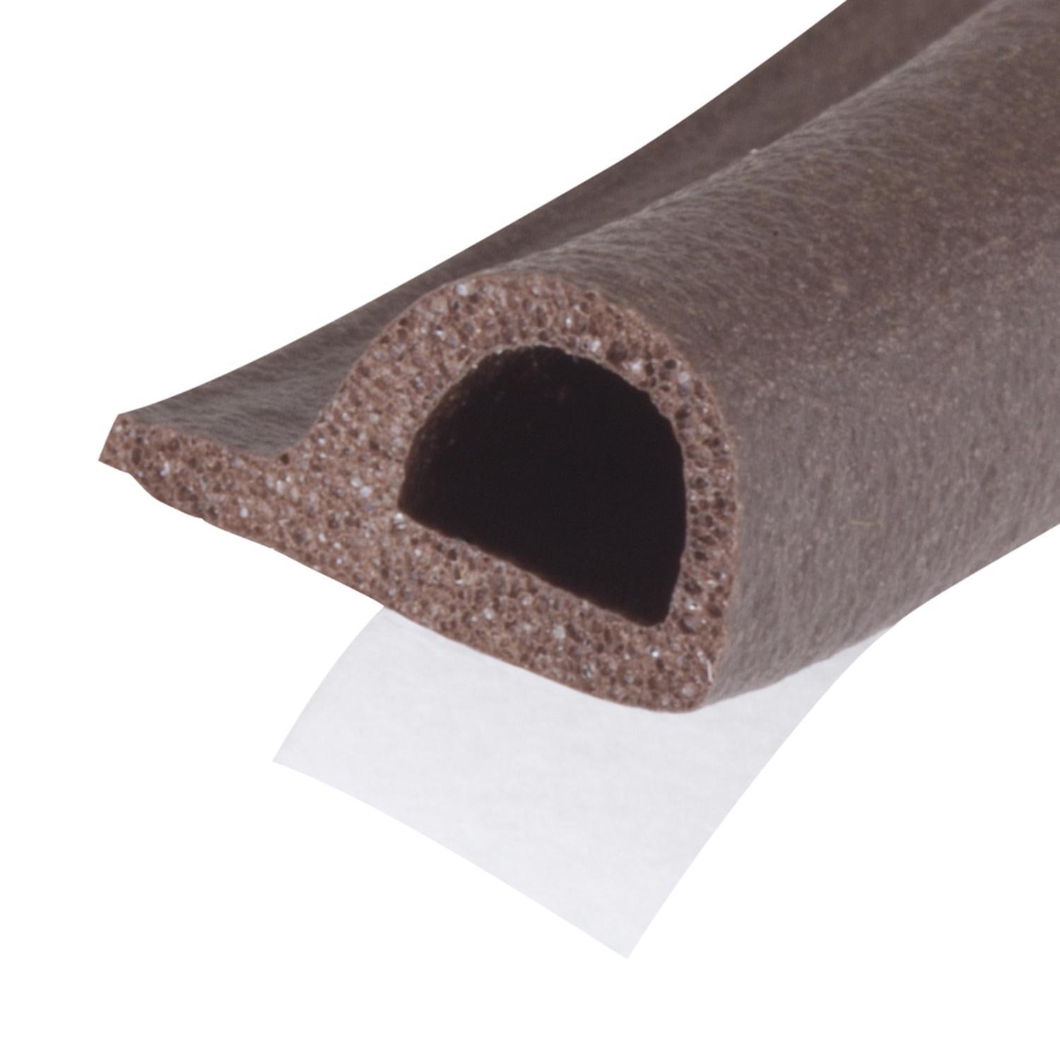 M-D Building Products Brown EPDM Rubber Foam Weather Stripping Tape For Doors and Windows 204 in. L