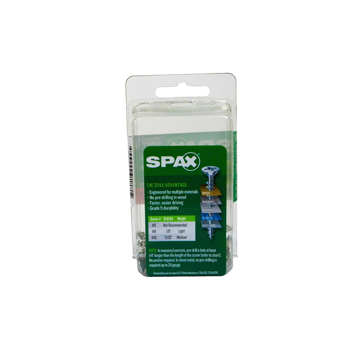 SPAX Multi-Material No. 8 Label X 1 in. L Unidrive Flat Head Serrated Construction Screws