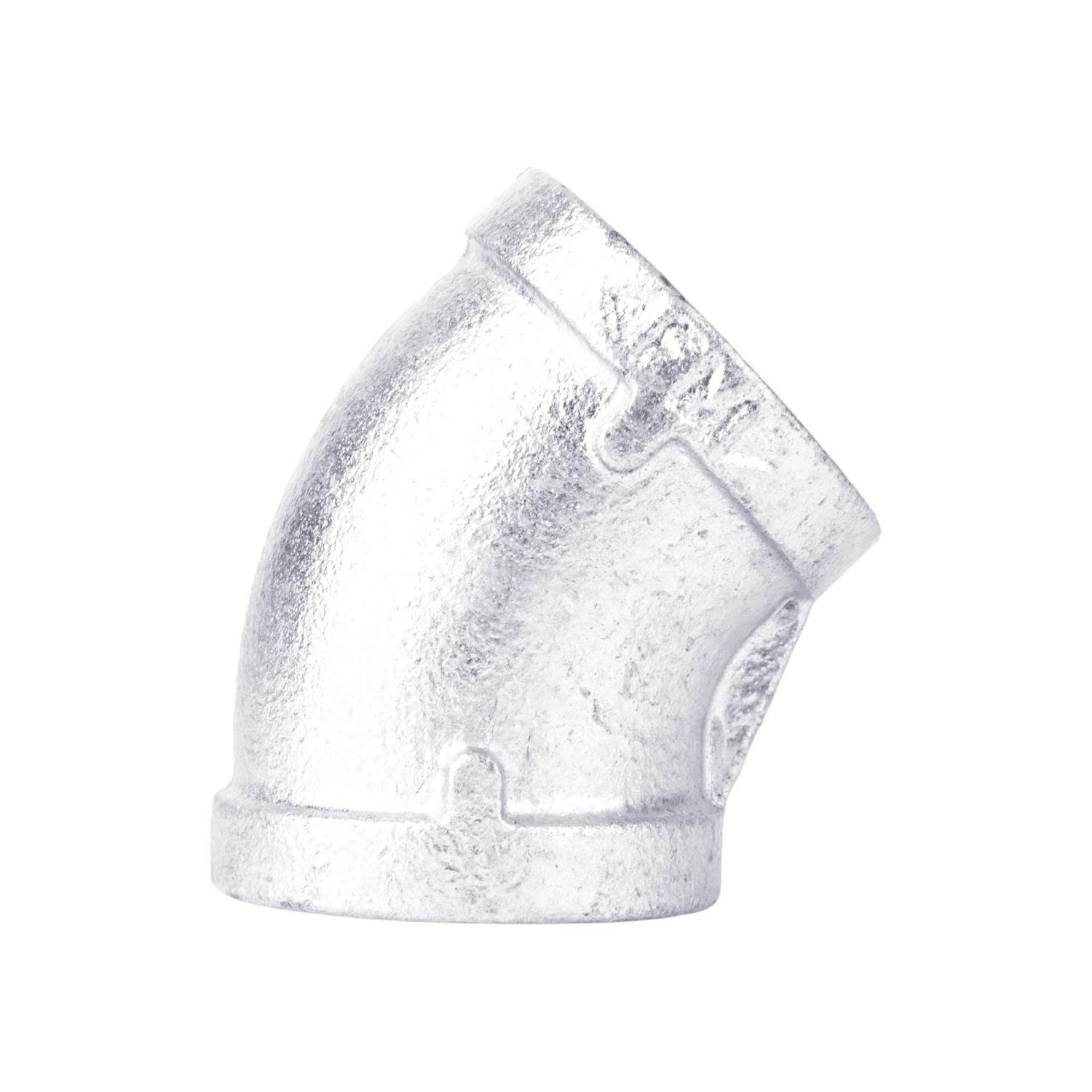 STZ Industries 1/2 in. FIP each X 1/2 in. D FIP Galvanized Malleable Iron 45 Degree Elbow