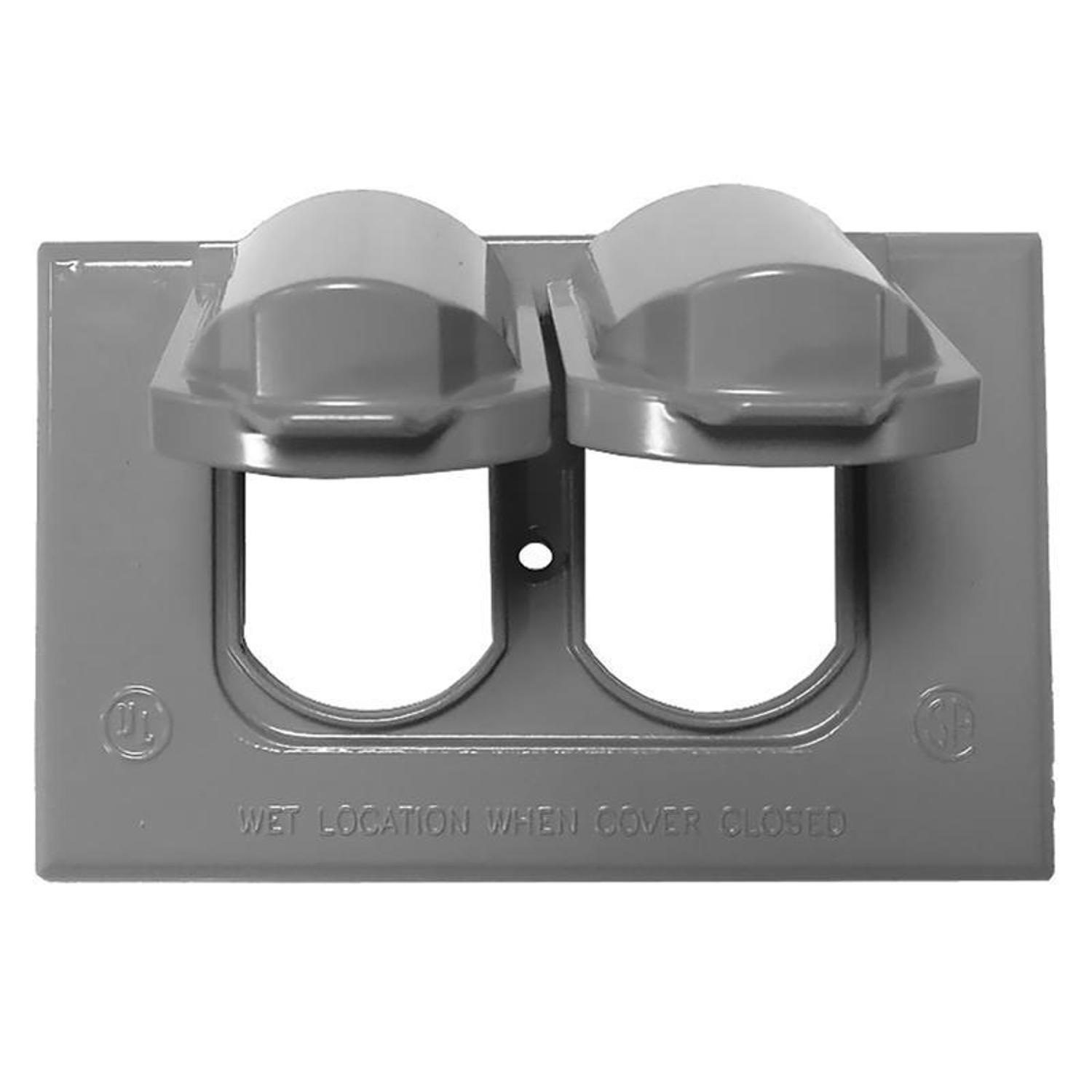 Sigma Engineered Solutions Rectangle Die-Cast Metal 1 gang 2.83 in. H X 4.57 in. W Horizontal Duplex