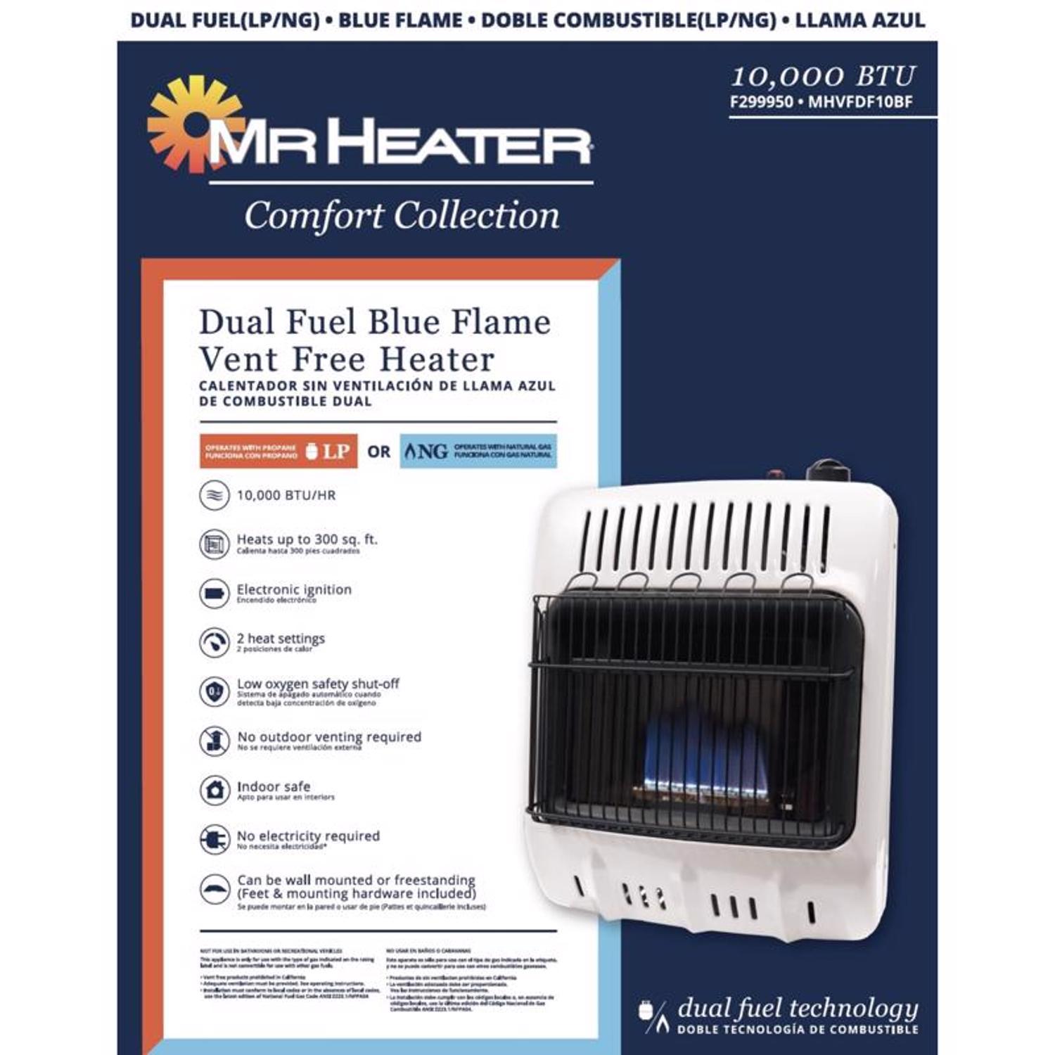 Mr. Heater Comfort Collection 200 sq ft 10000 BTU Natural Gas/Propane Wall Heater