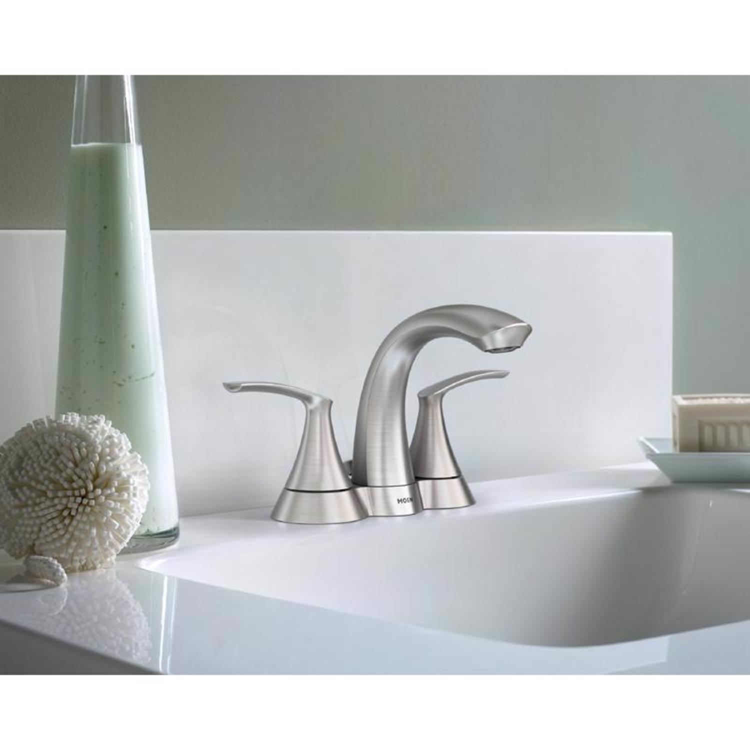 Moen Darcy Brushed Nickel Bathroom Faucet 4 in.