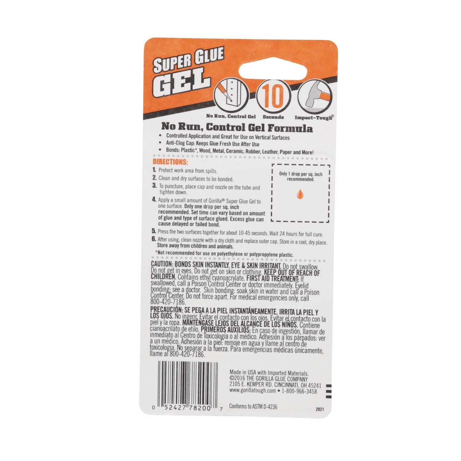 Gorilla High Strength Glue Clear Super Glue 0.11 oz