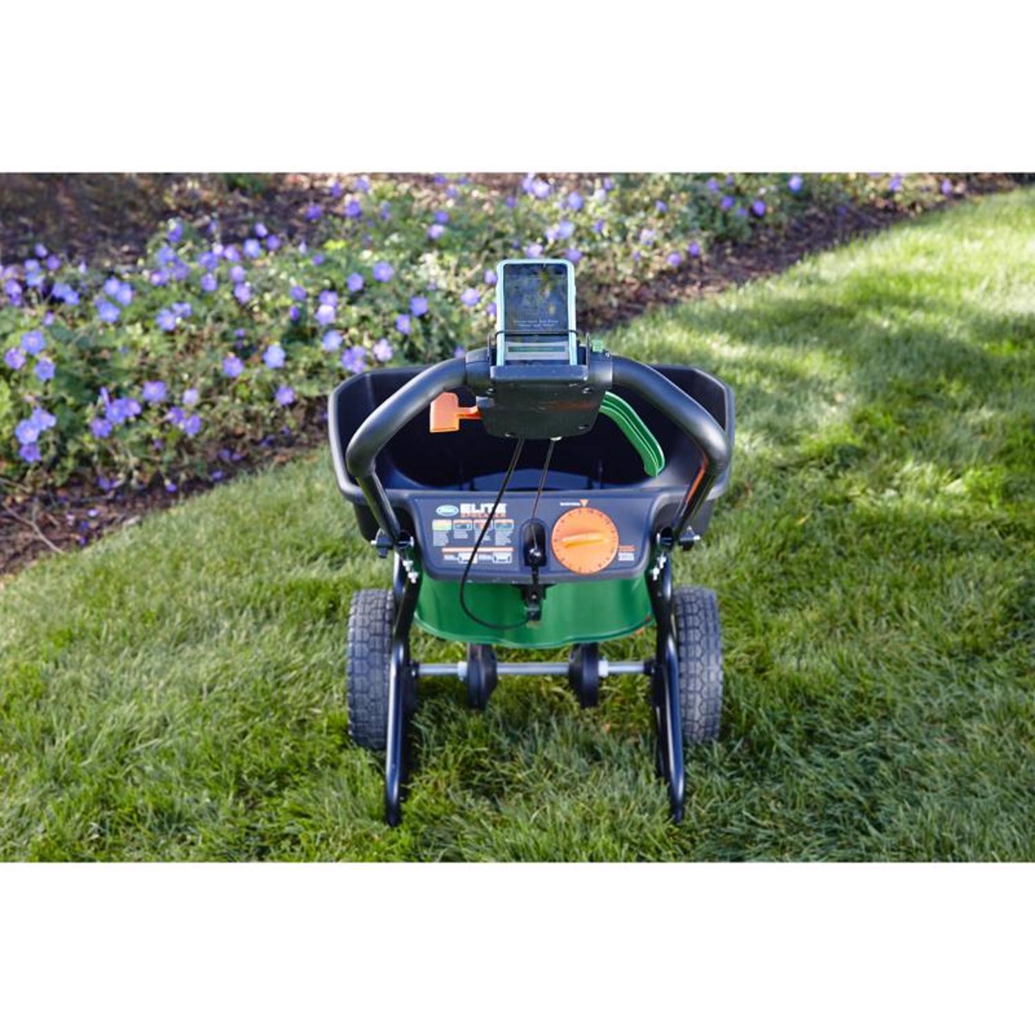 Scotts Elite 72 in. W Broadcast Push Spreader For Fertilizer/Ice Melt/Seed 30 lb