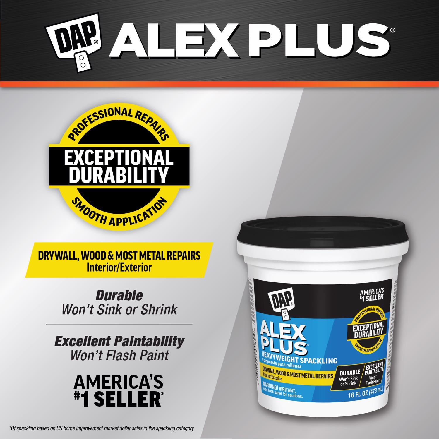 DAP Alex Plus Ready to Use White Spackling Compound 1 pt