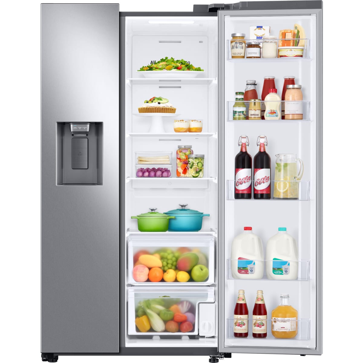 Samsung 36 in. Freestanding Side by Side Smart Refrigerator with 27.4 Cu. Ft. Total Capacity