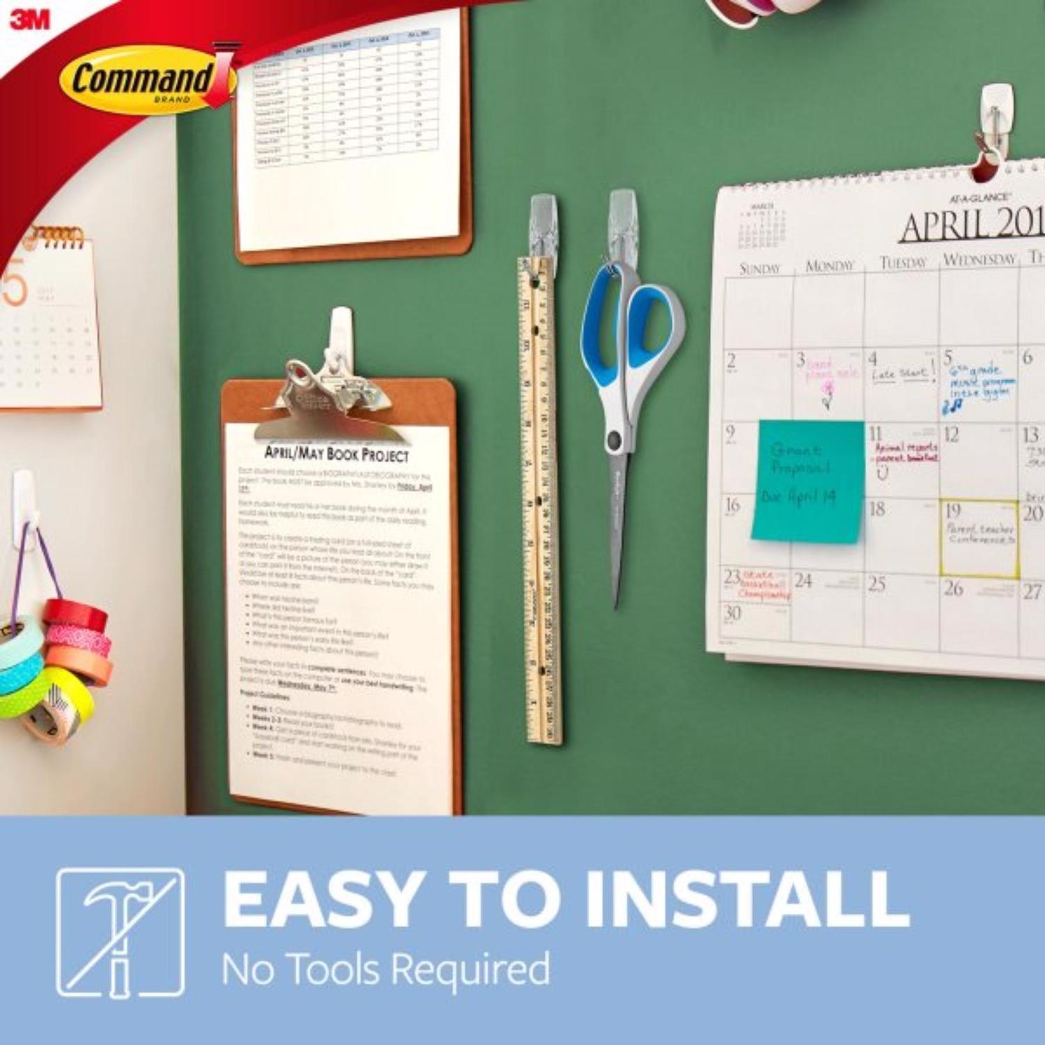 3M Command Medium Plastic Wire Hooks 2.17 in. L 2 pk