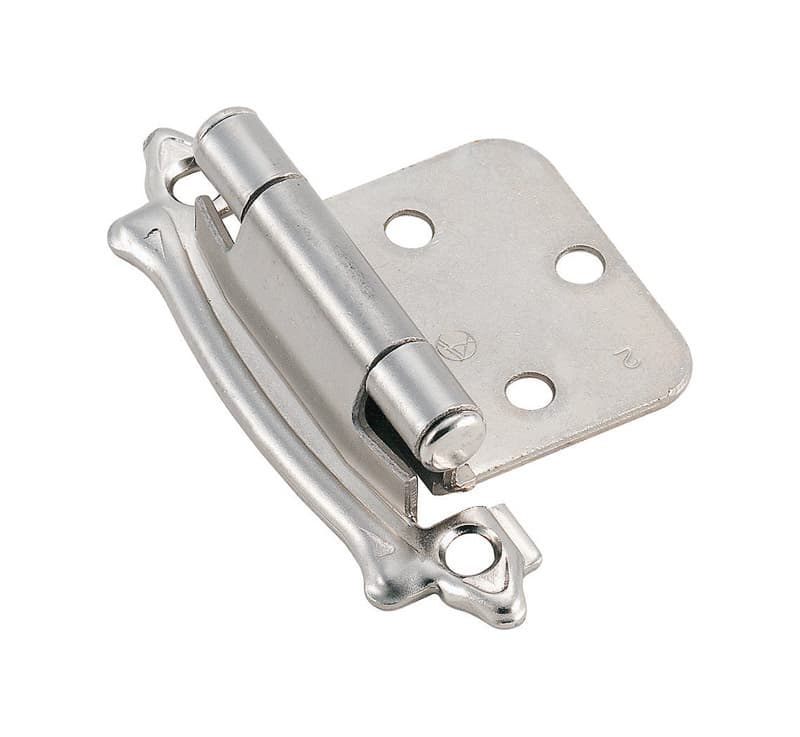 Amerock 1-3/4 in. W X 2-64/79 in. L Sterling Nickel Silver Steel Self-Closing Hinge 2 pk