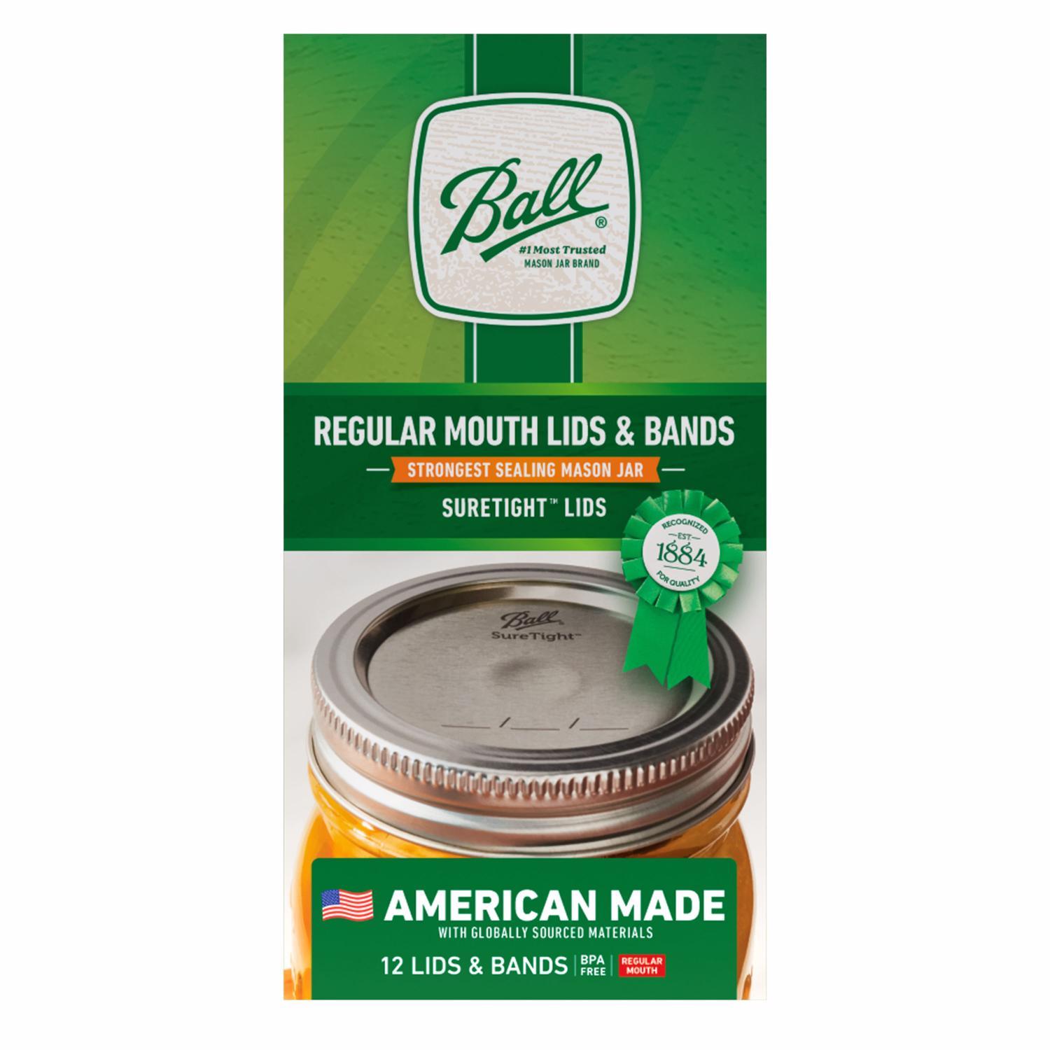 Ball Regular Mouth Canning Lids and Bands 12 pk