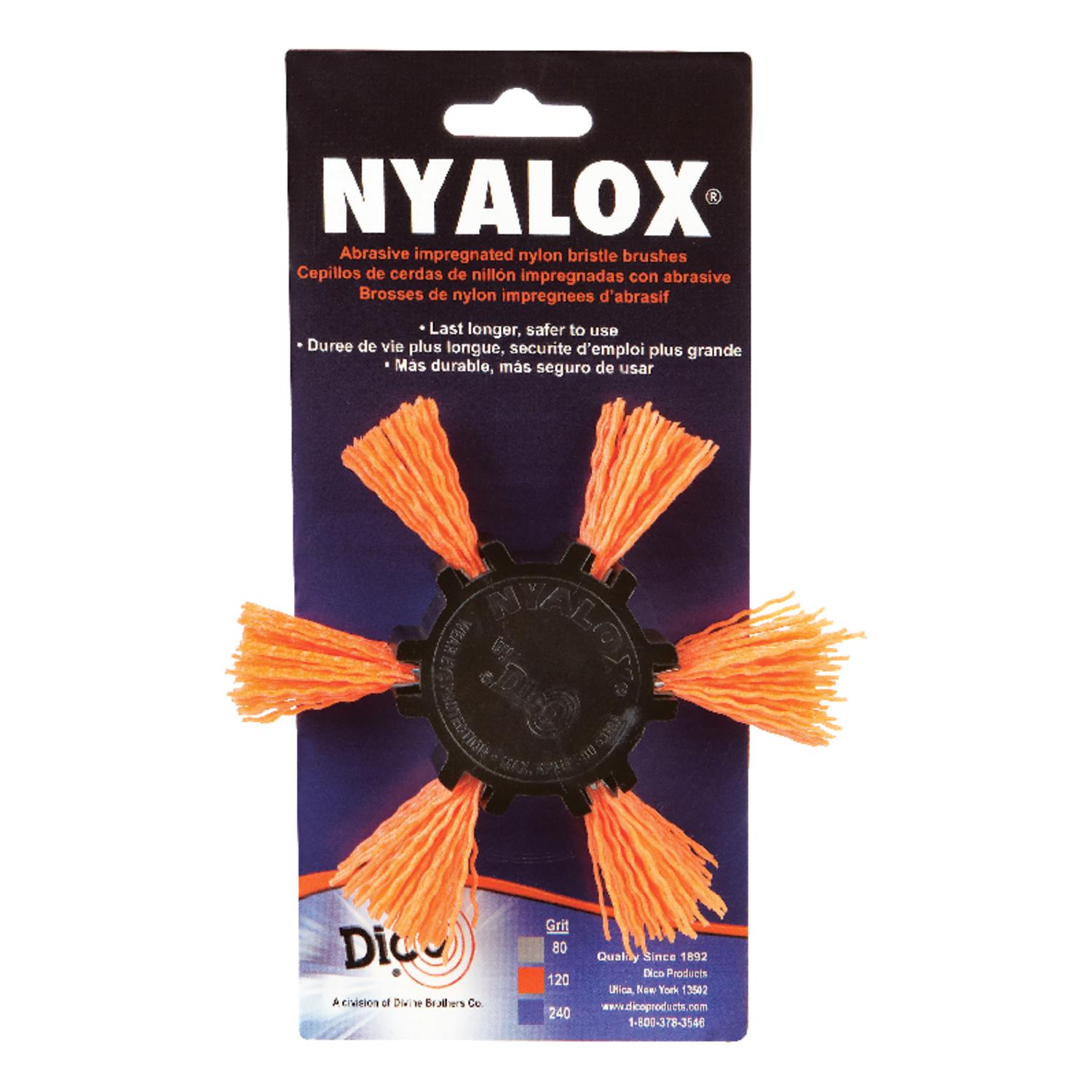 Dico Nyalox 4 in. D X 1/4 in. Aluminum Oxide Wheel Brush Mandrel Mounted Flap Brush 120 Grit 1 pc