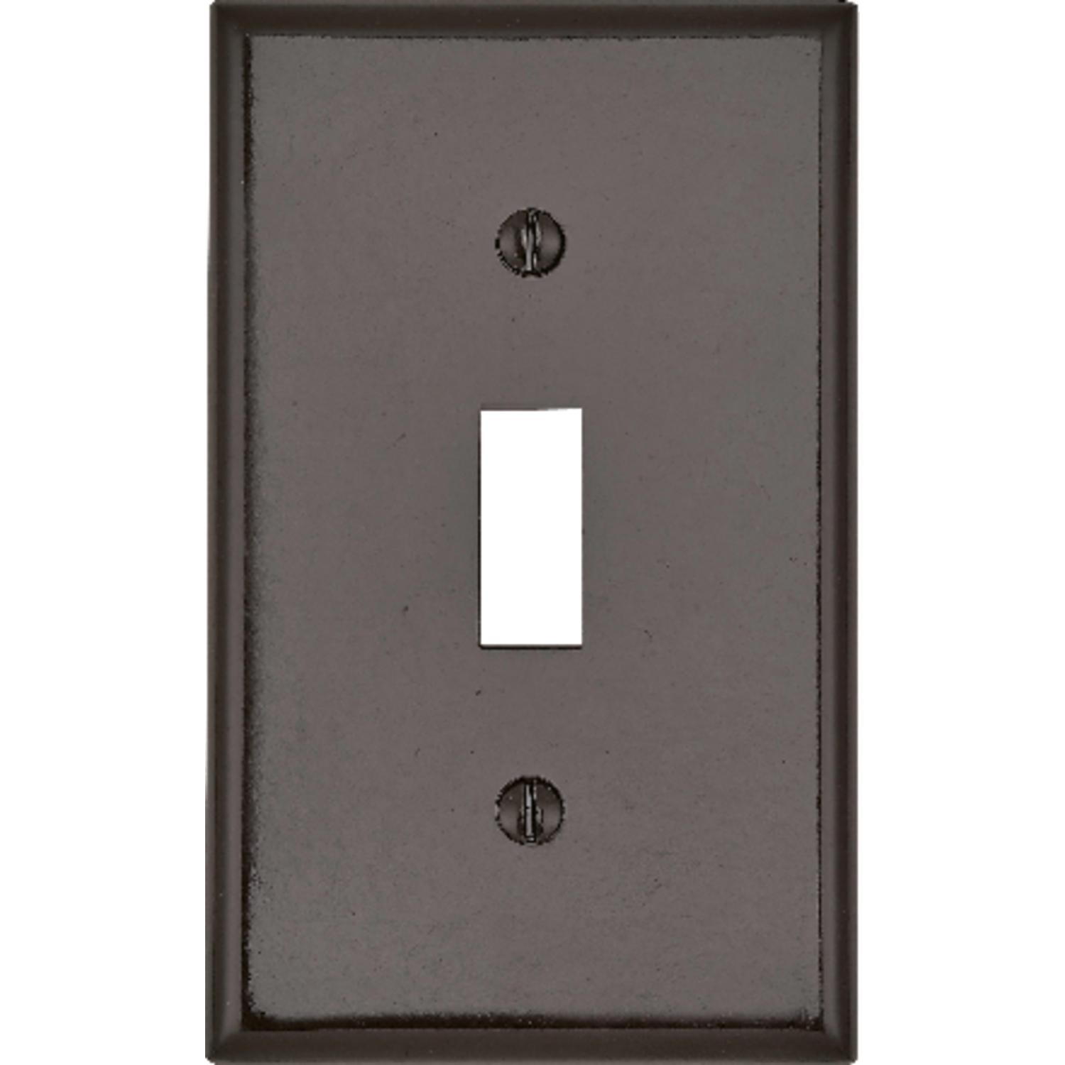 Leviton Brown 1 gang Thermoset Plastic Toggle Wall Plate 1 pk