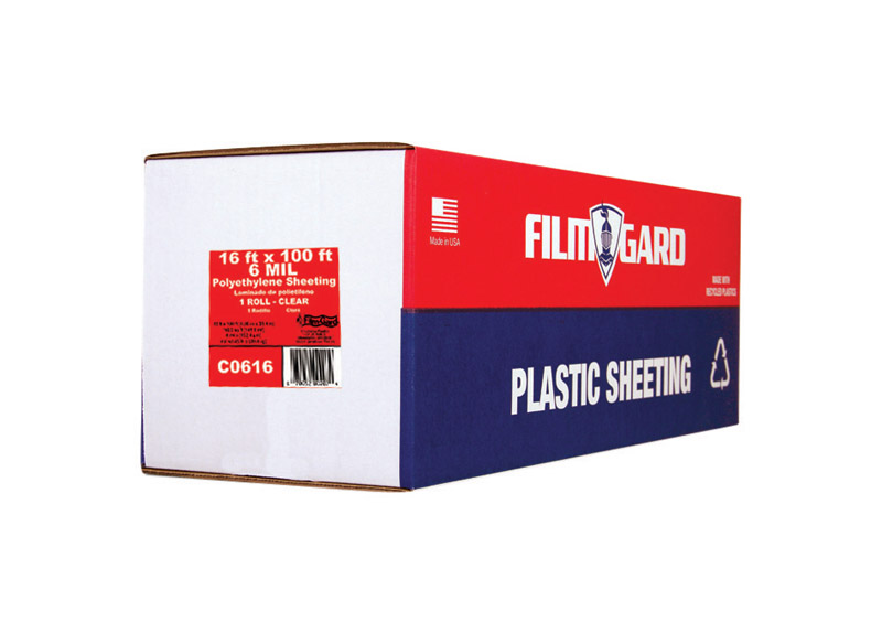 Berry Plastics Film-Gard Plastic Sheeting 6 Mil x 16in. W x 100' L Polyethylene Clear