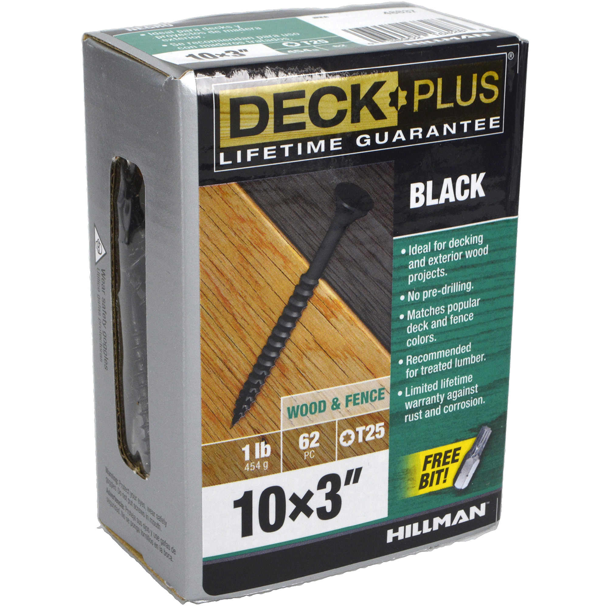 Deck Plus Black Deck Screws (#10 x 3 in.)