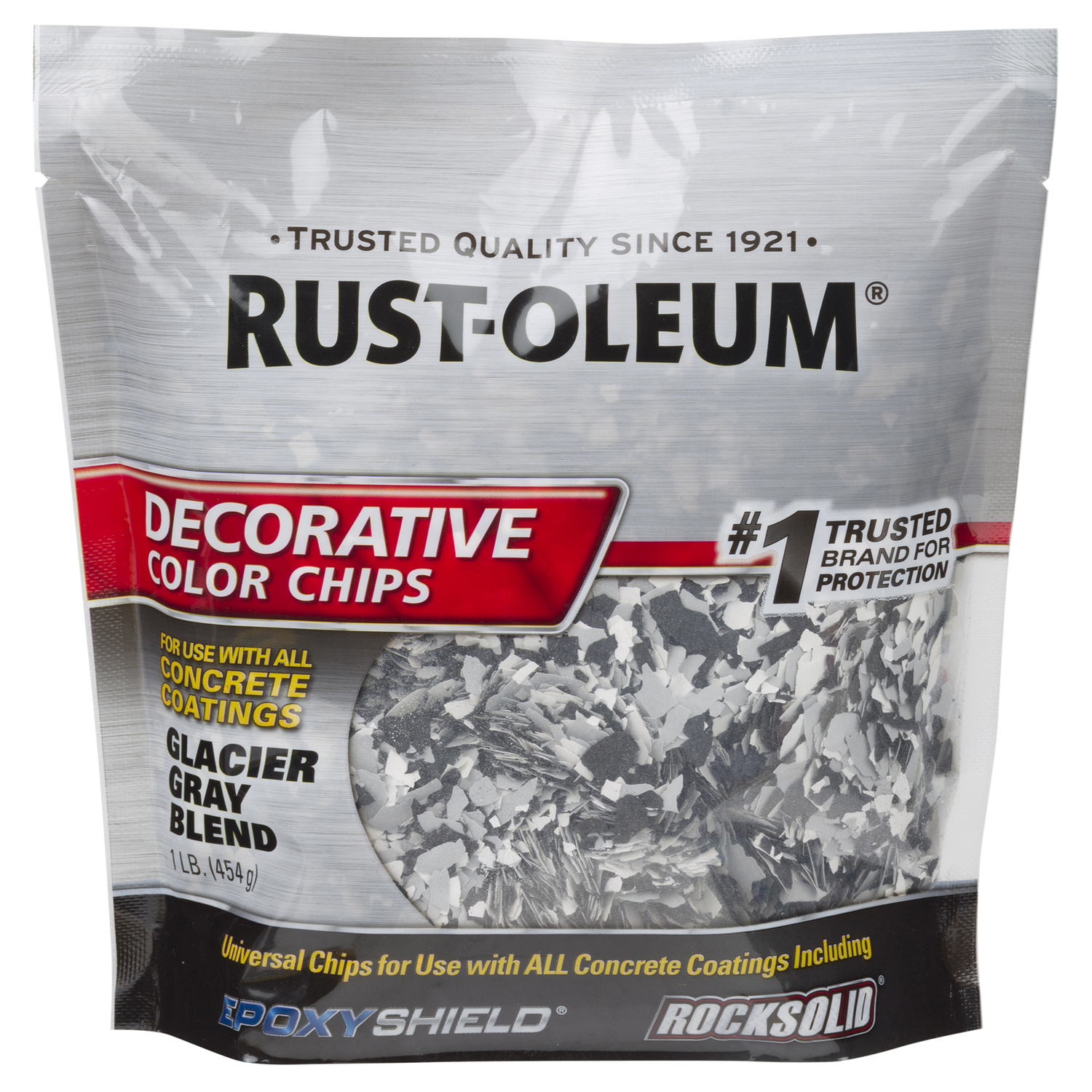 RustOleum EpoxyShield Indoor and Outdoor Glacier Gray Blend Decorative Color Chips 1 lb Stine