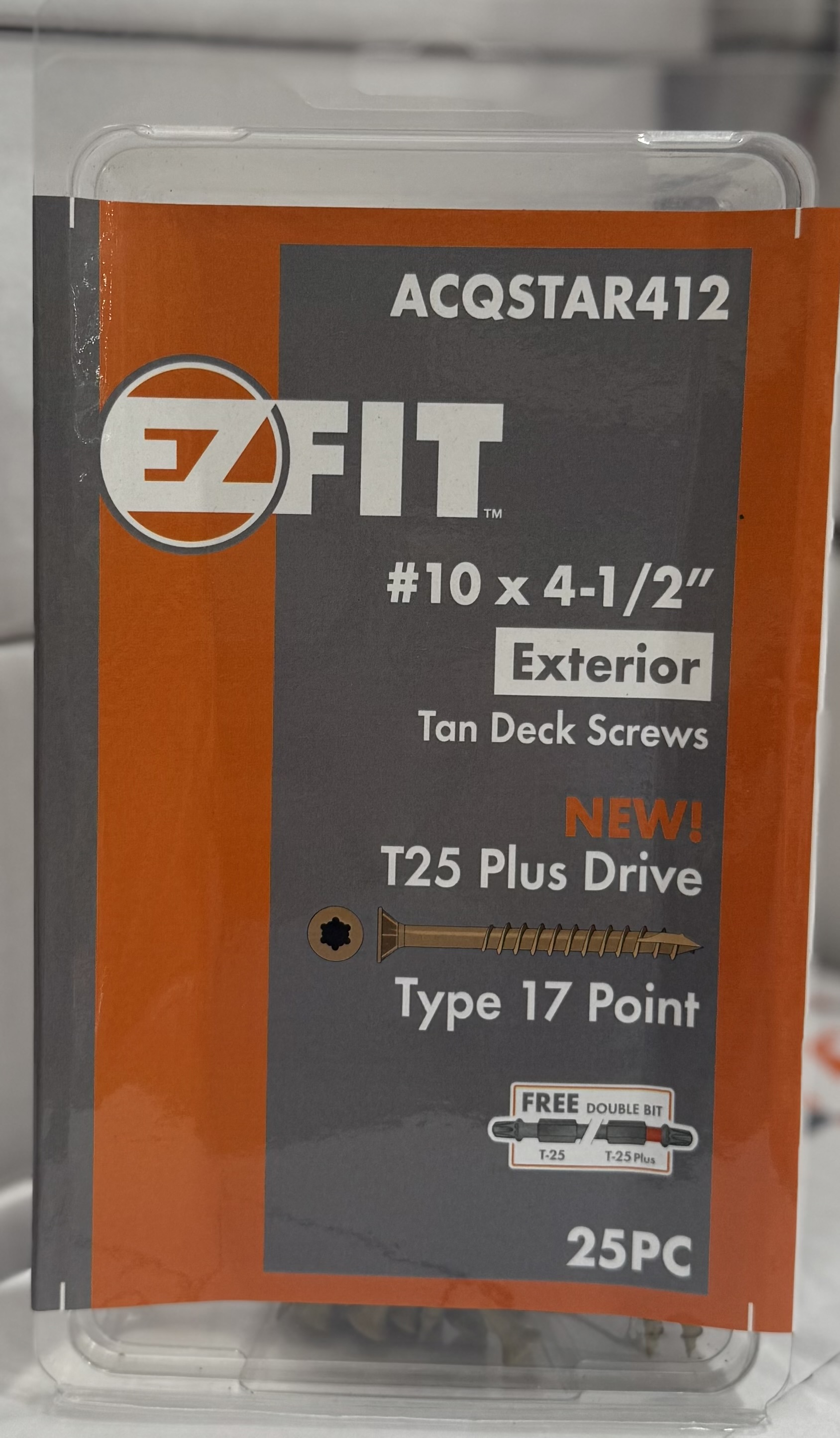 EZ Fit Exterior Tan Deck Screw  #10 x 4-1/2 in. T25 Plus Drive