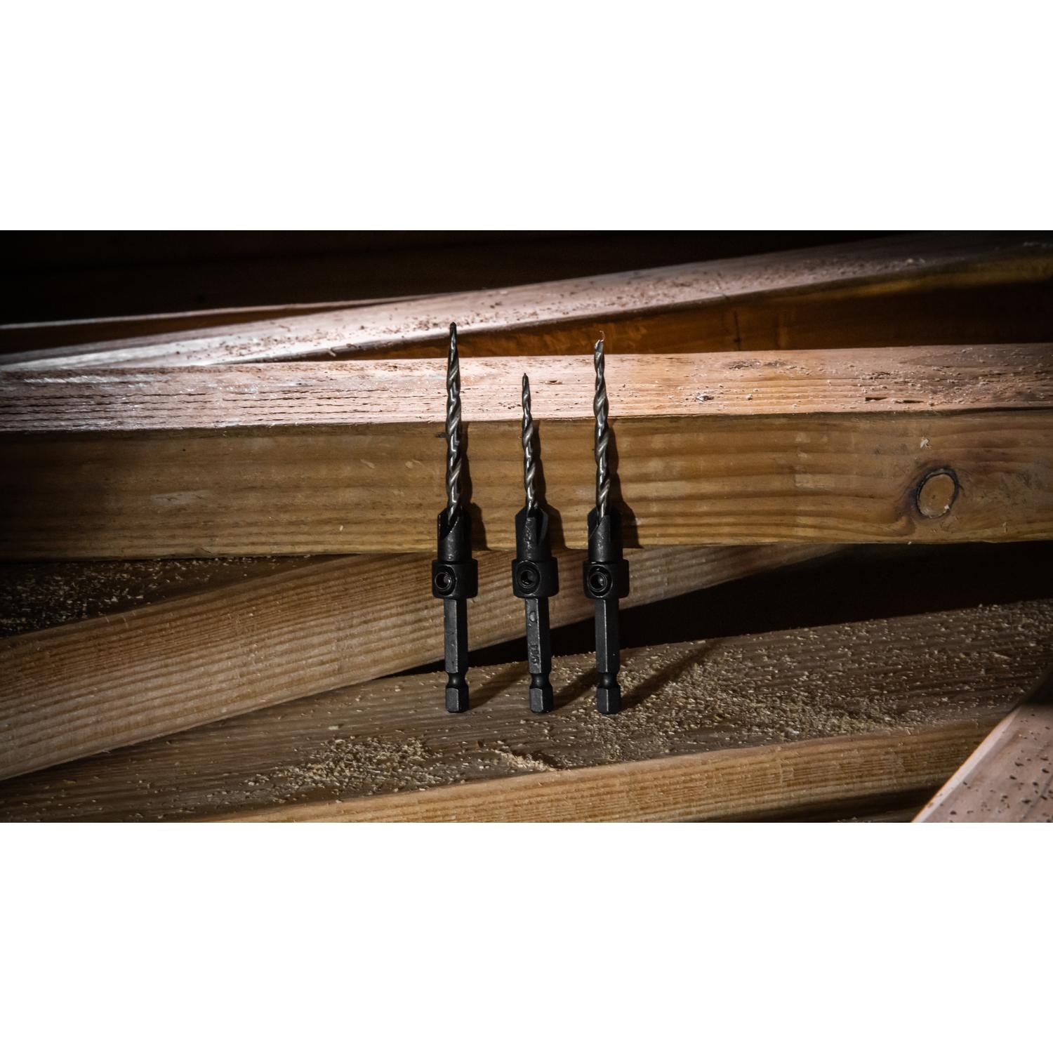 DEWALT Rapid Load #6, #8 and #10 X 6 in. L Steel Countersink Set 3 pc