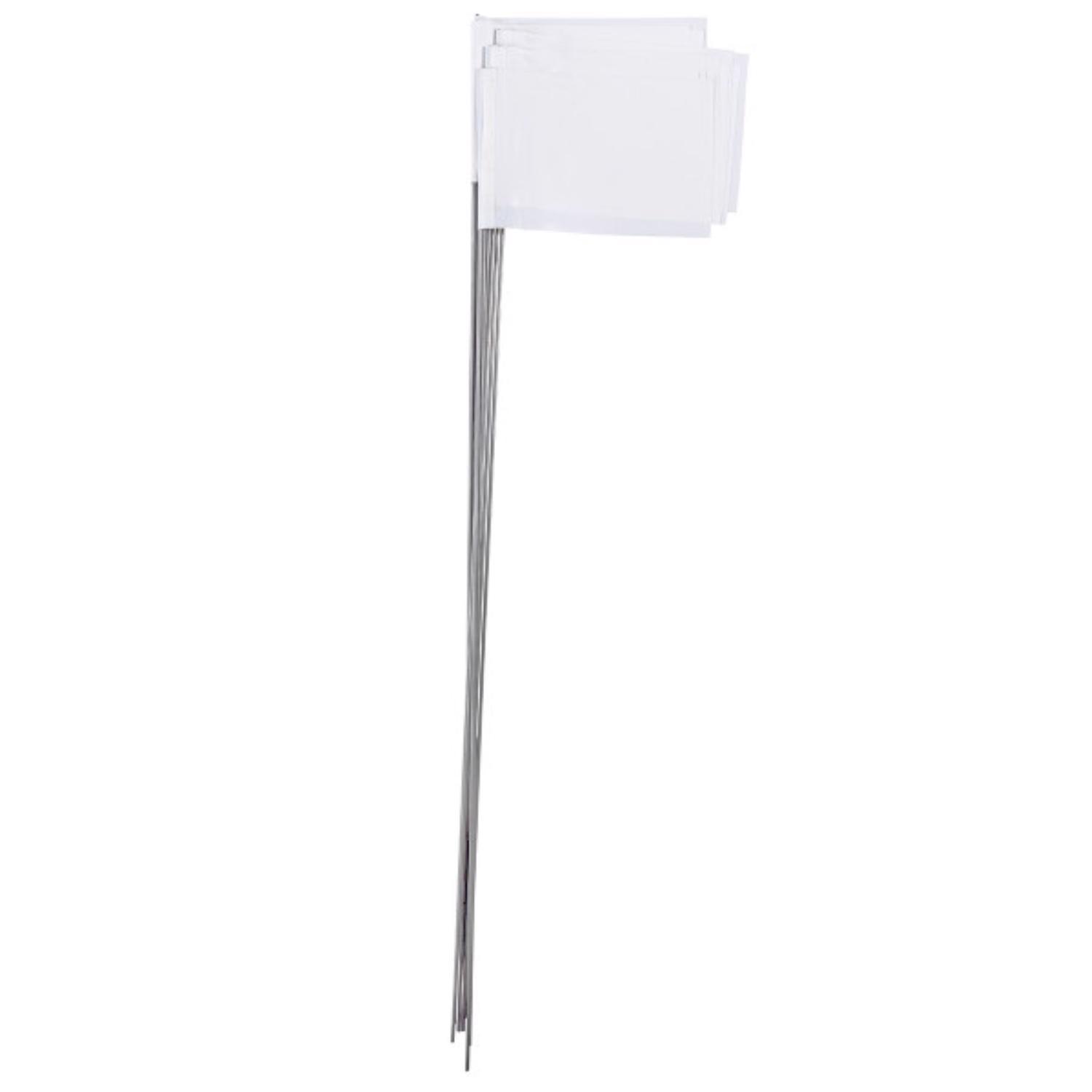 C.H. Hanson 15 in. White Marking Flags Polyvinyl 10 pk