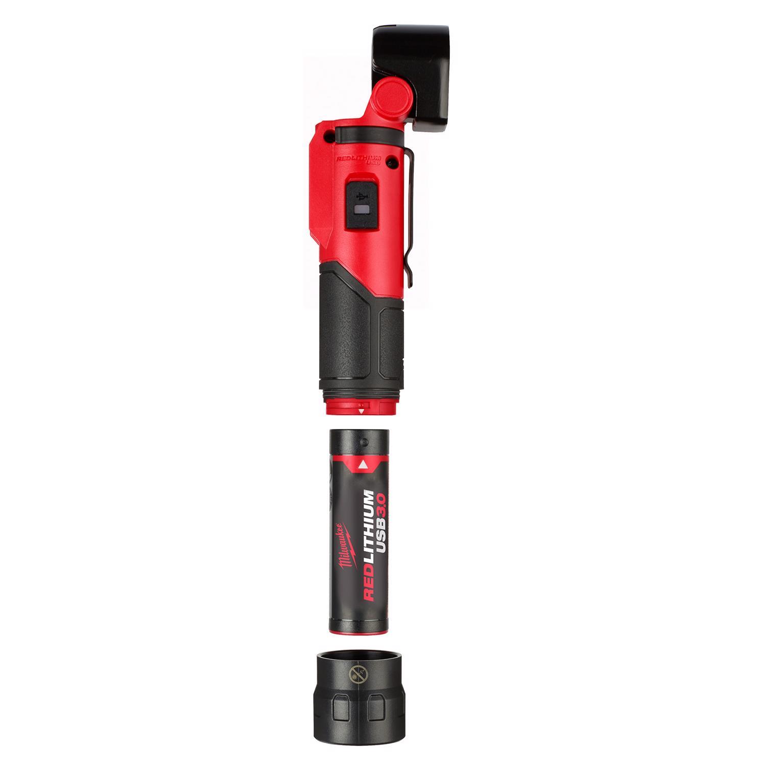 Milwaukee 500 lm Black/Red LED Rechargeable Rechargeable Flashlight