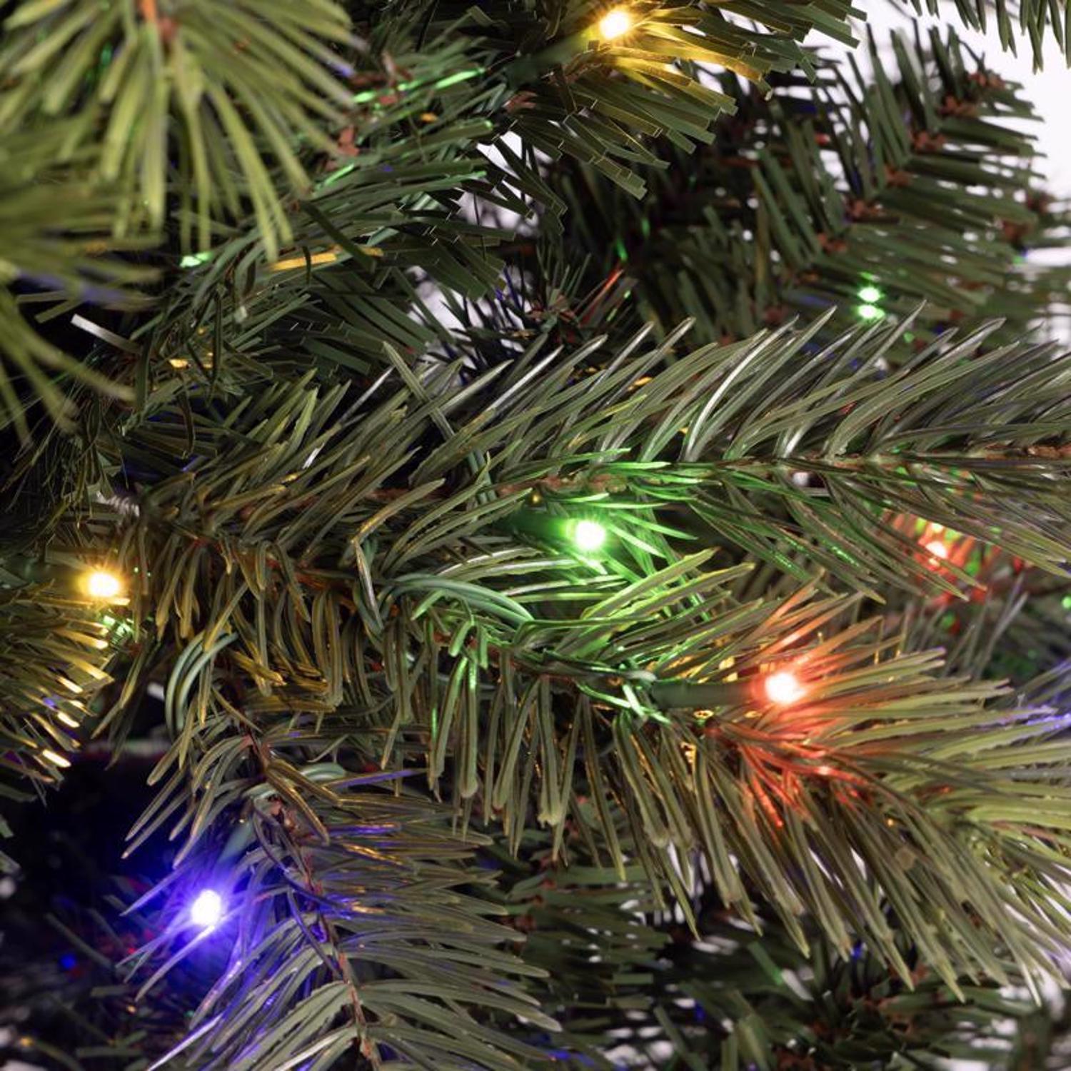 Holiday Bright Lights 1-2 Tree 7 ft. Full LED 450 ct Cayce Pine Color Changing Christmas Tree
