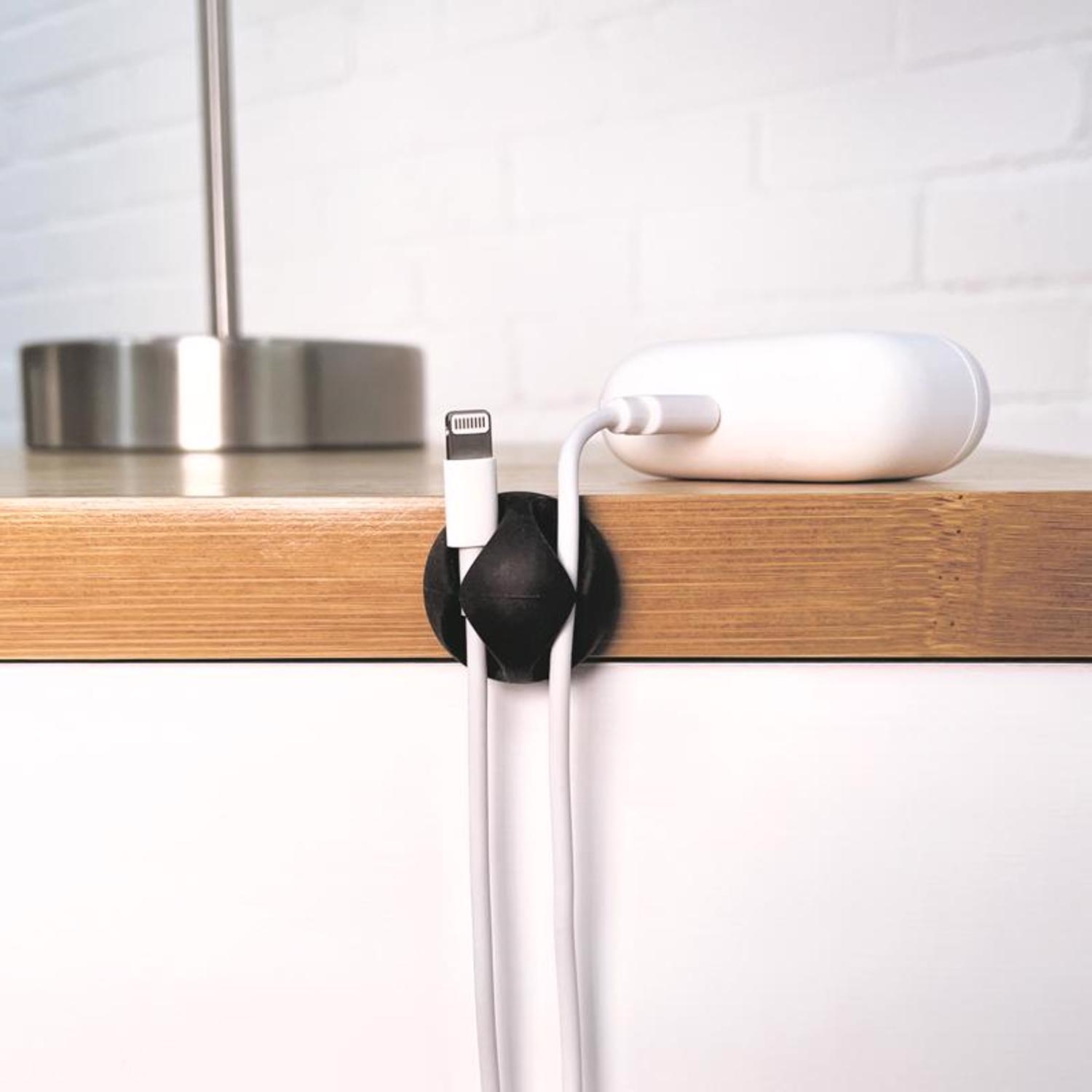 Wrap-It Cable Clips 1 in. L Black Silicone Cable Clip