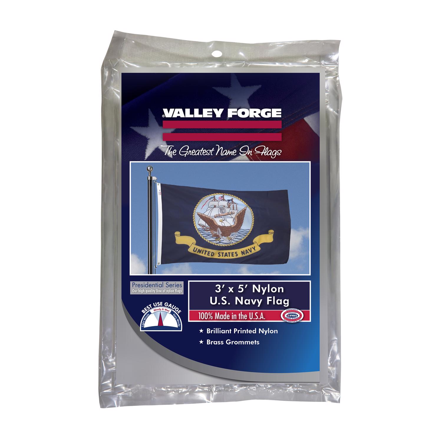 Valley Forge Military Navy Flag 3 ft. x 5 ft.