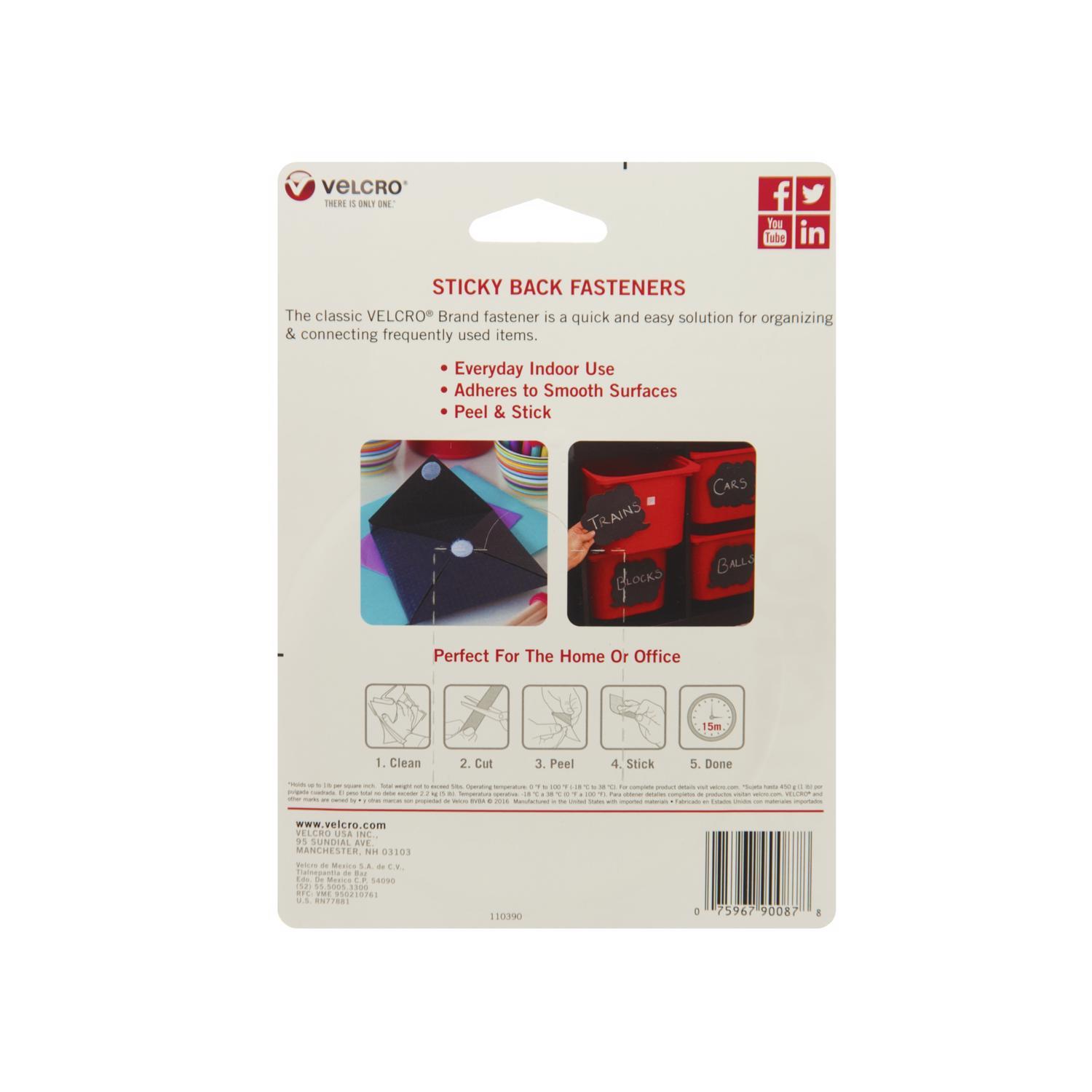 VELCRO Brand Sticky Back Medium Nylon Hook and Loop Fastener 60 in. L 1 pk