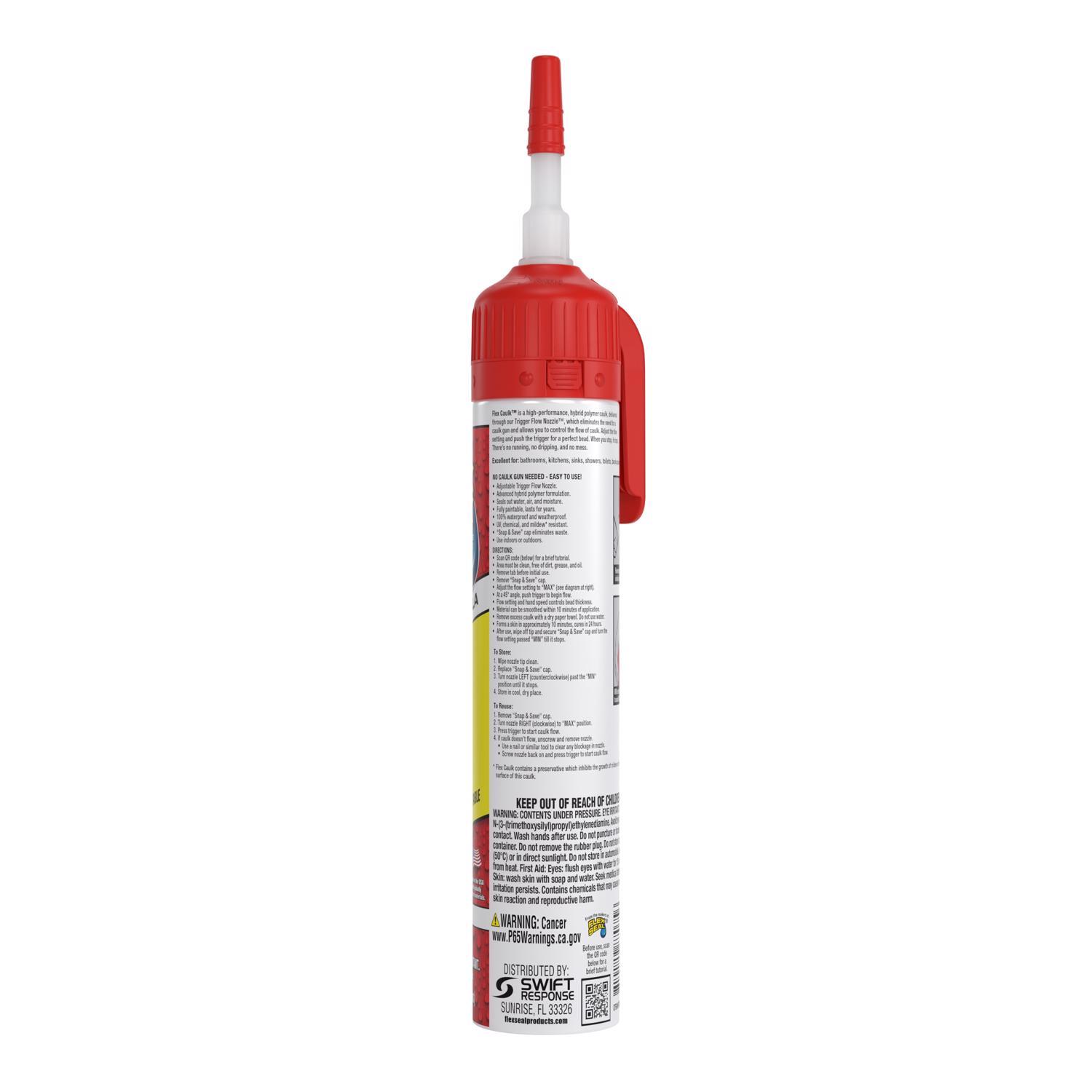 Flex Seal Family of Products Flex Caulk White Polymer Advanced Hybrid Polymer Caulk 9 oz