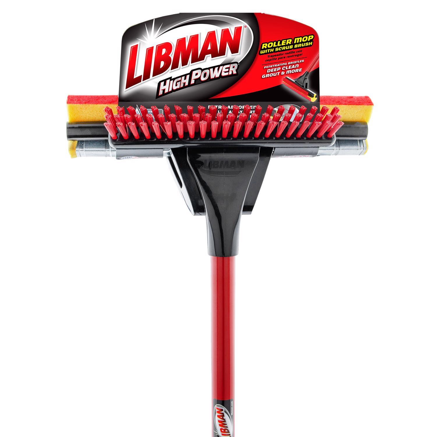 Libman 12 in. W Roller Mop with Scrub Brush