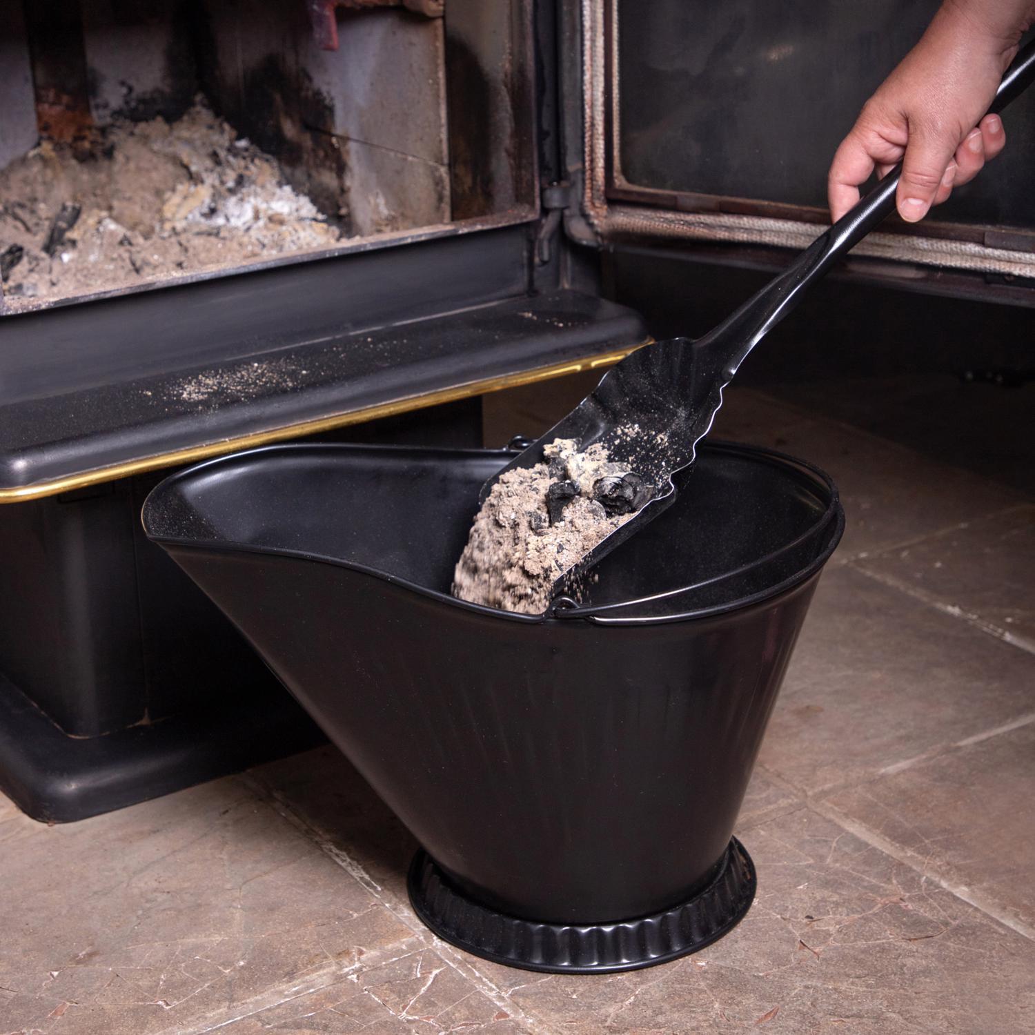 Imperial Black Powder Coated Steel Coal Hod