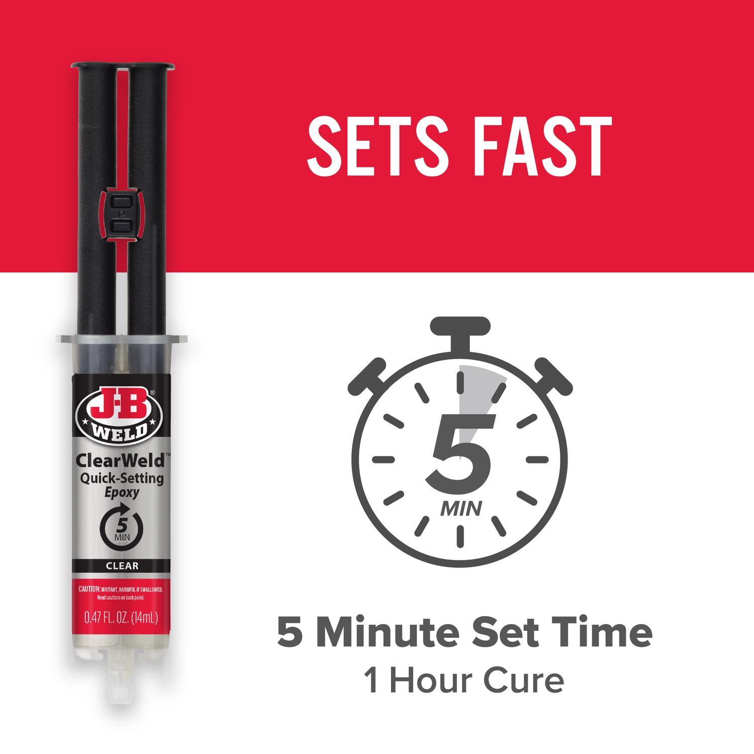 J-B Weld Clear Weld High Strength Epoxy Clear Syringes 0.47 oz