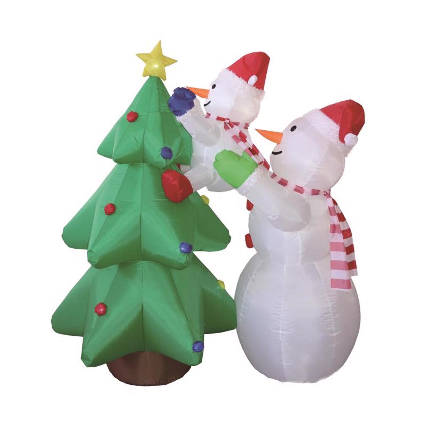 Celebrations Snowman with Tree 6 ft. Inflatable Stine Home + Yard
