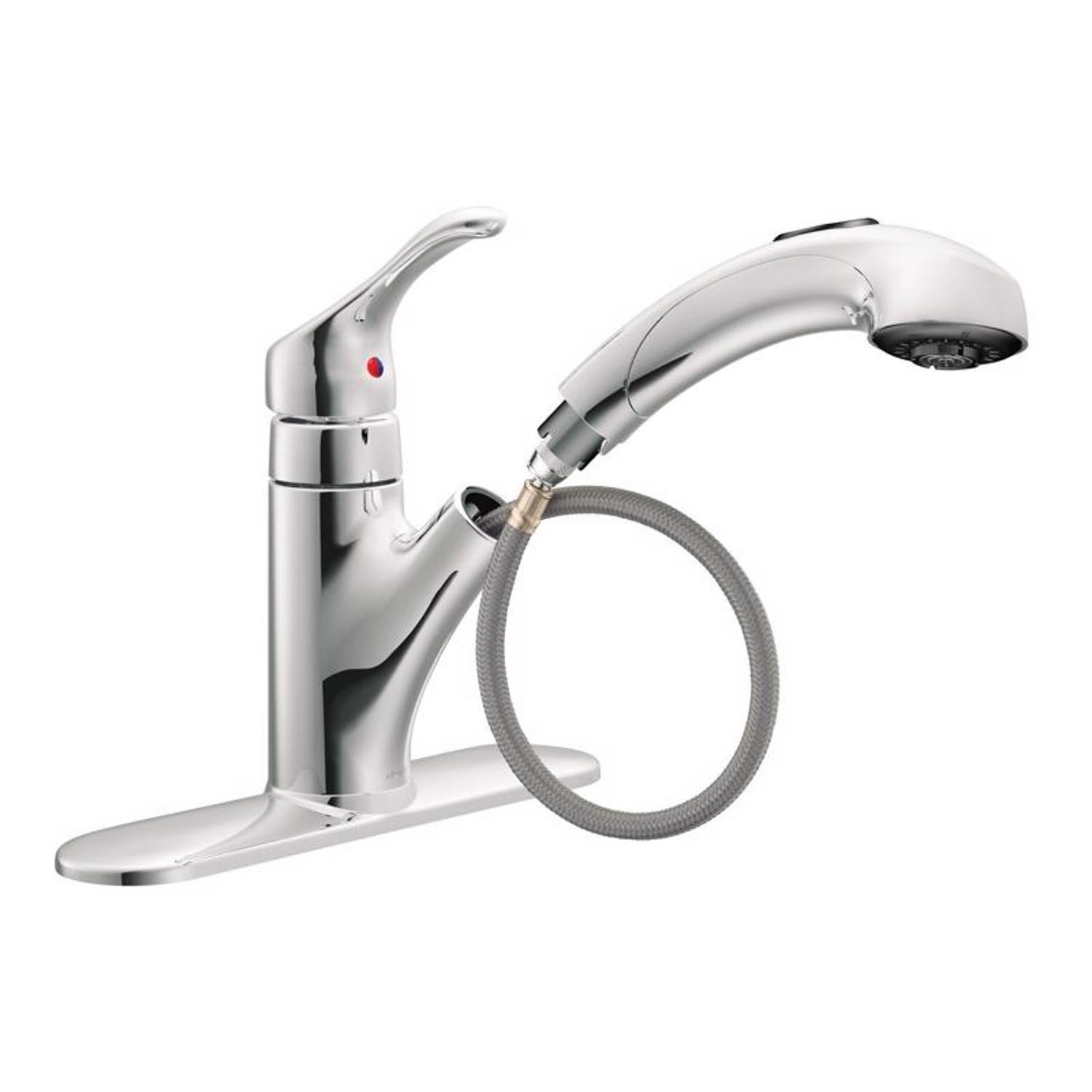 Moen Renzo One Handle Chrome Pull-Out Kitchen Faucet