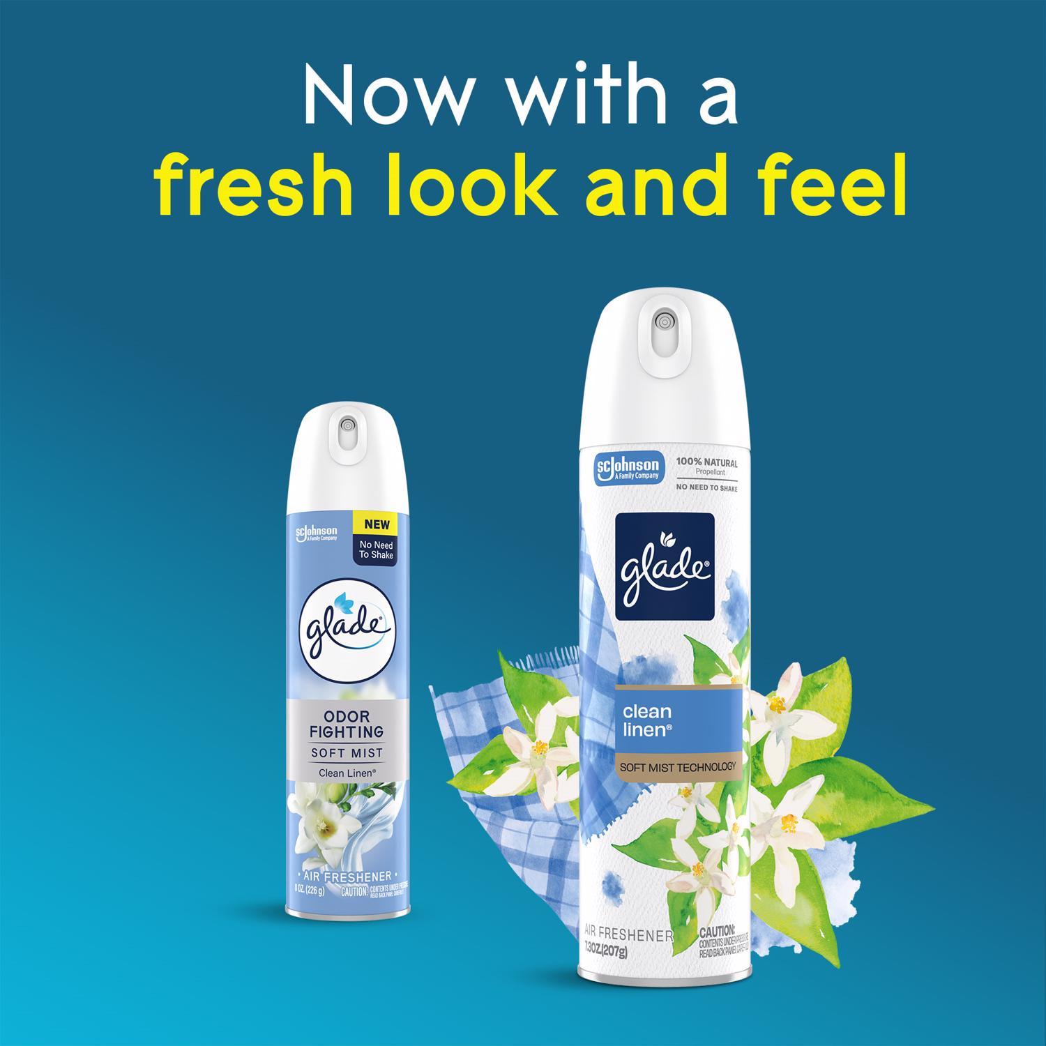 Glade Clean Linen Scent Air Freshener 7.3 oz Aerosol